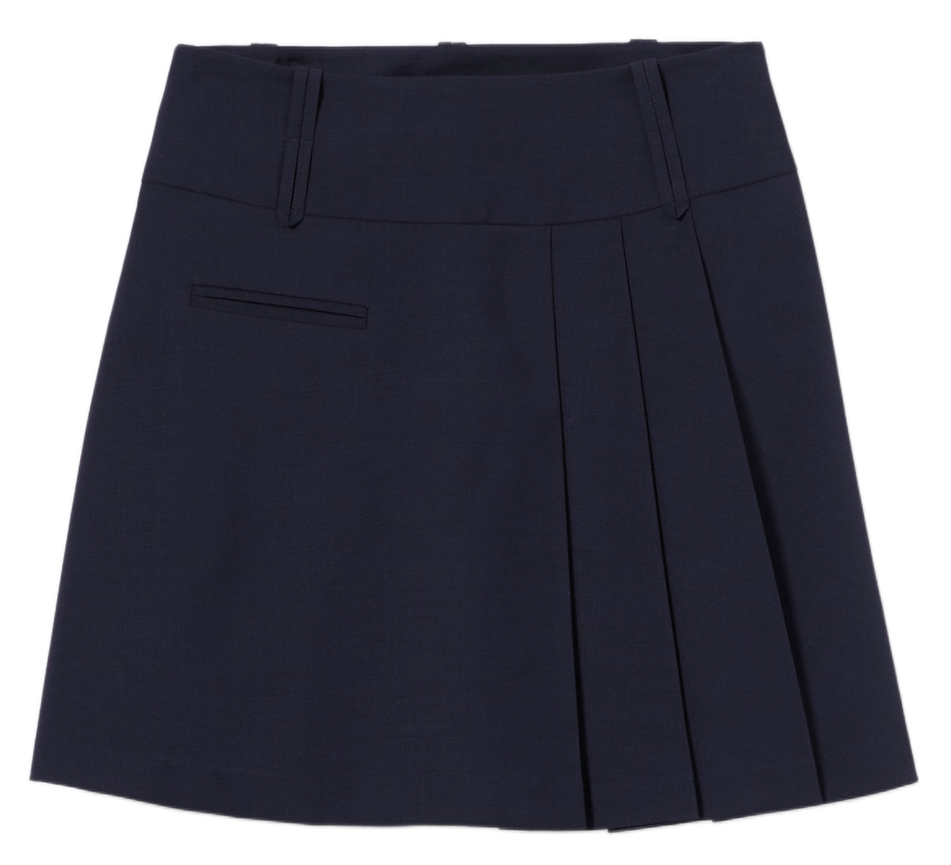 Jupe courte évasée en laine mélangée CLAUDIE PIERLOT Bleu