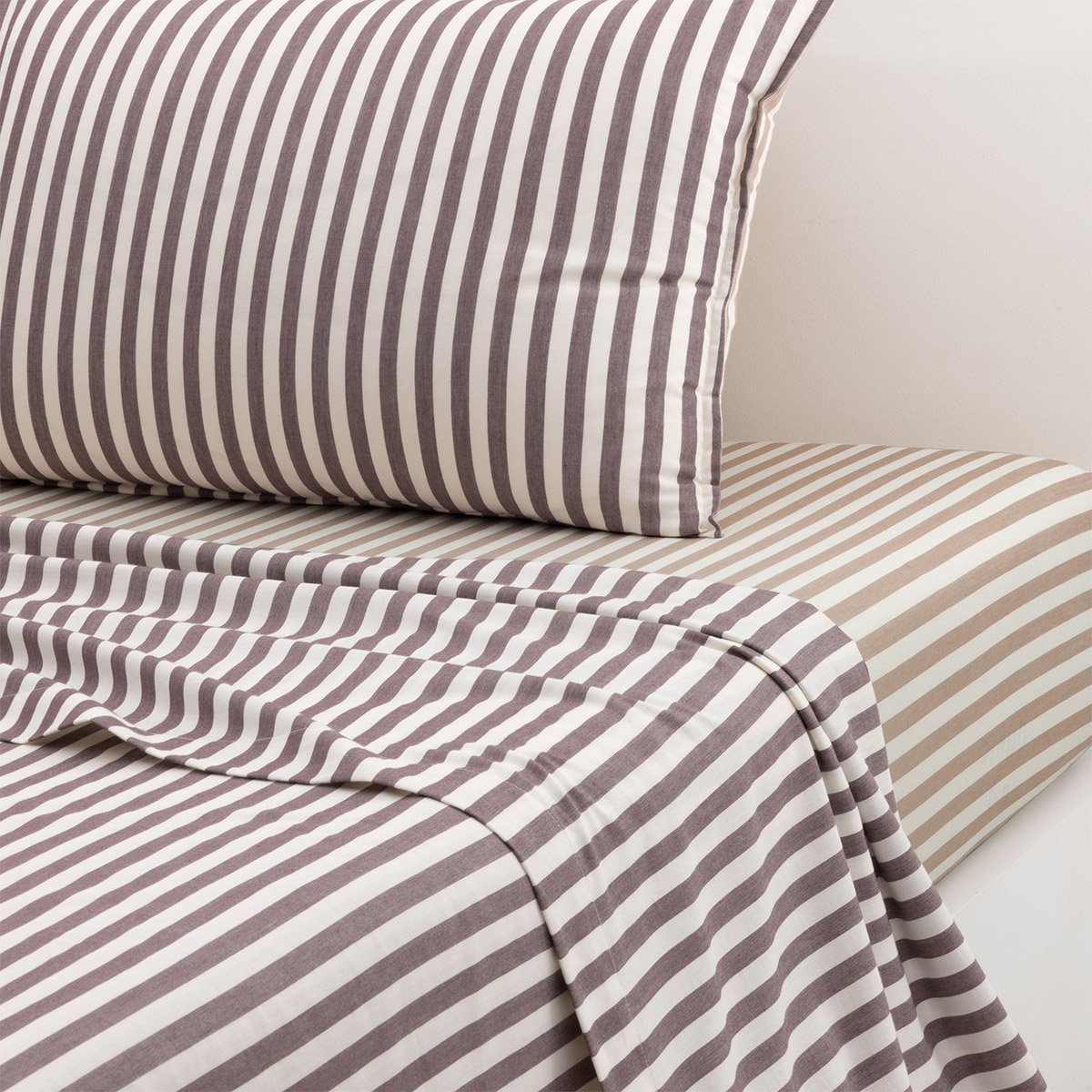 Drap plat en satin de coton, fifty-fifty DESFORGES Violet
