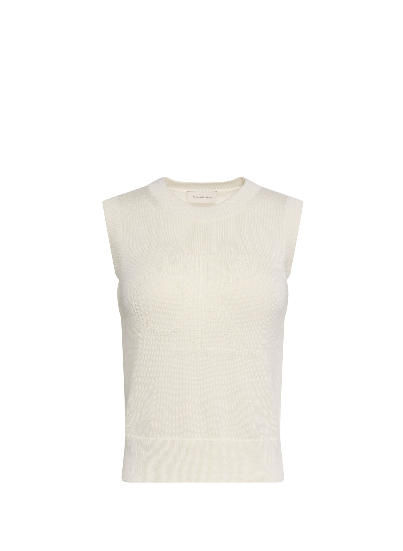 Stricktop aus Baumwolle CALVIN KLEIN Beige