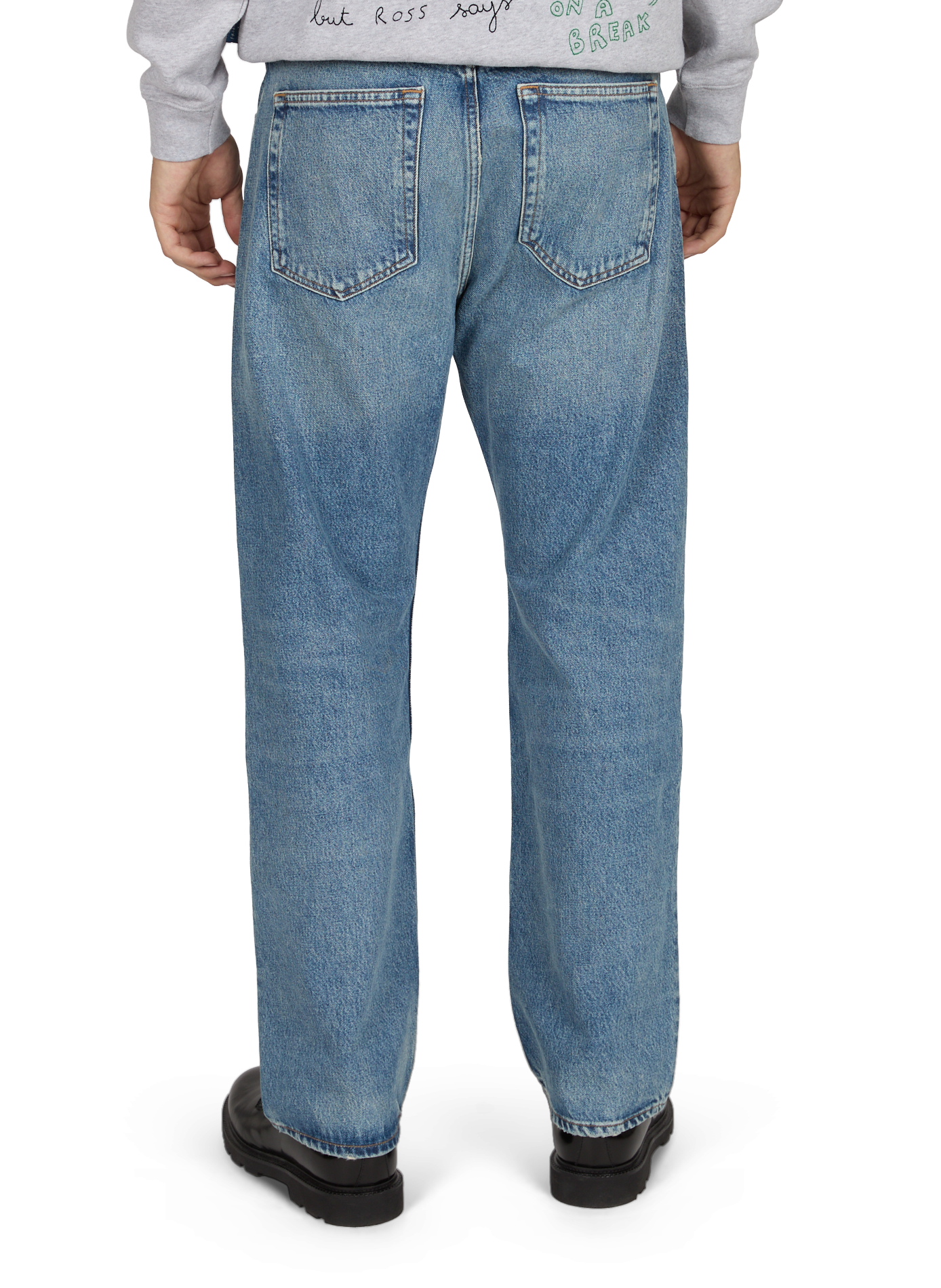 Jean droit en coton AGOLDE Bleu