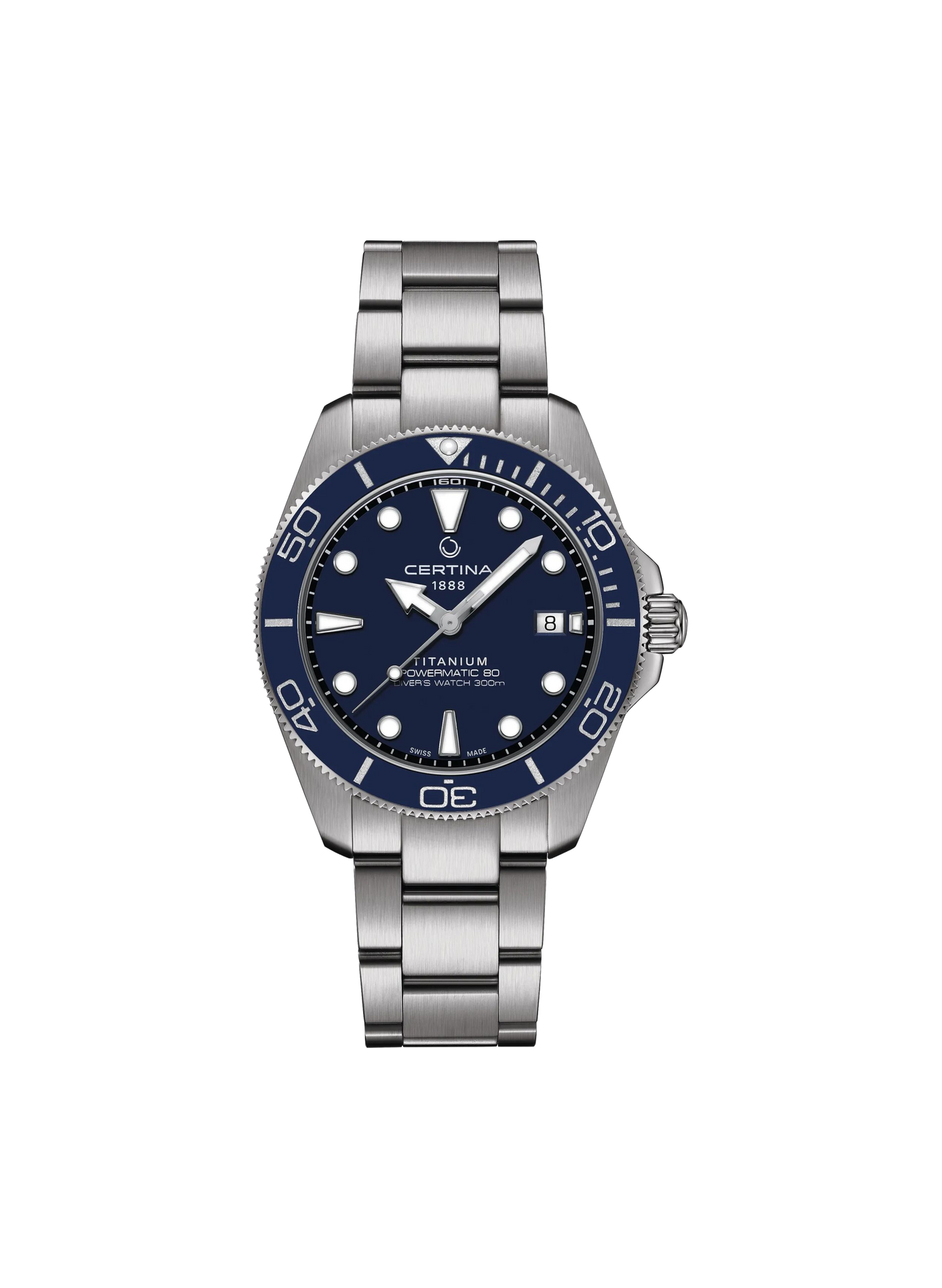 Montre automatique DS ACTION DIVER en titane CERTINA Bleu