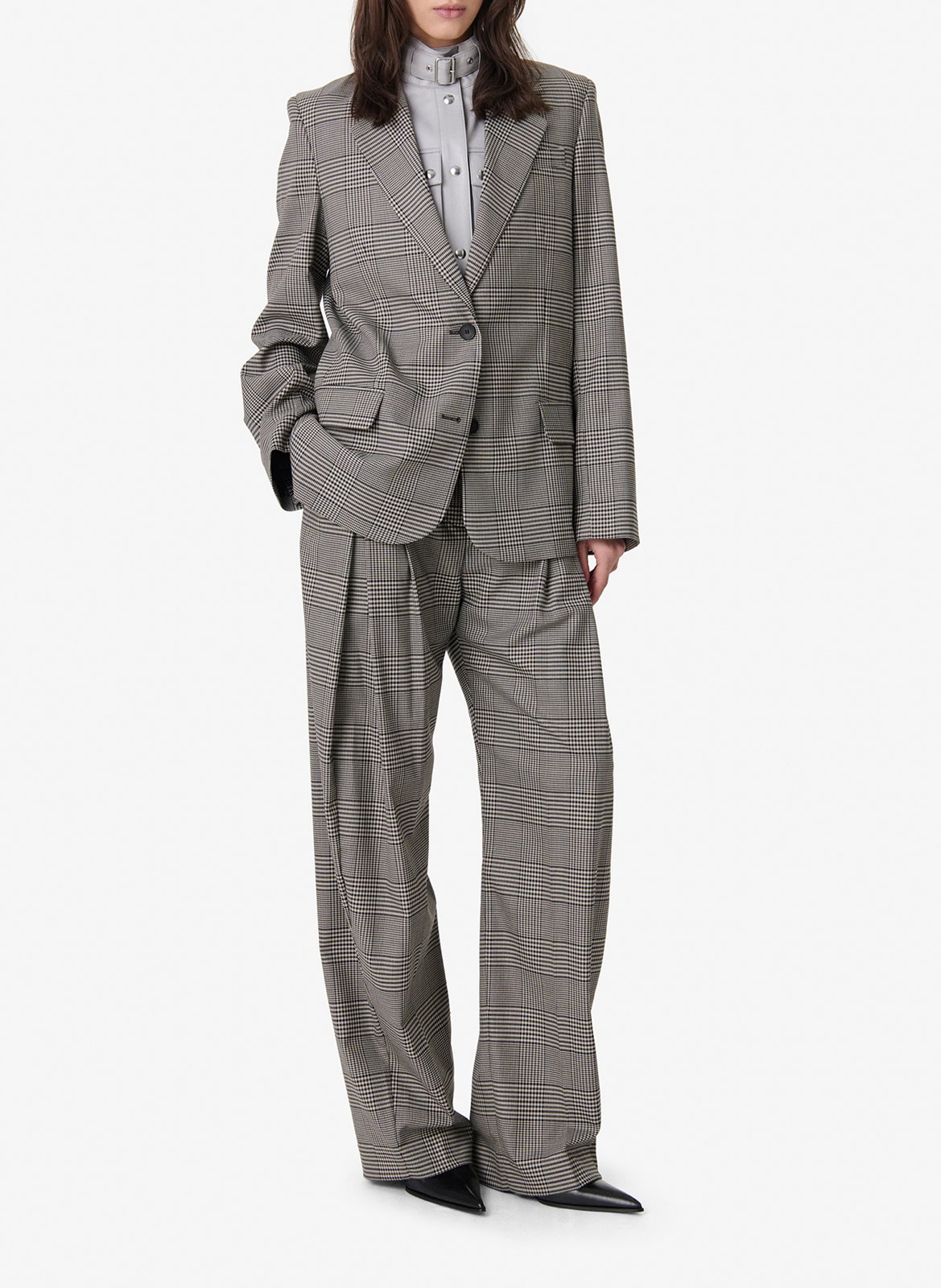 Veste tailleur droite imprimée kelio IRO Marron