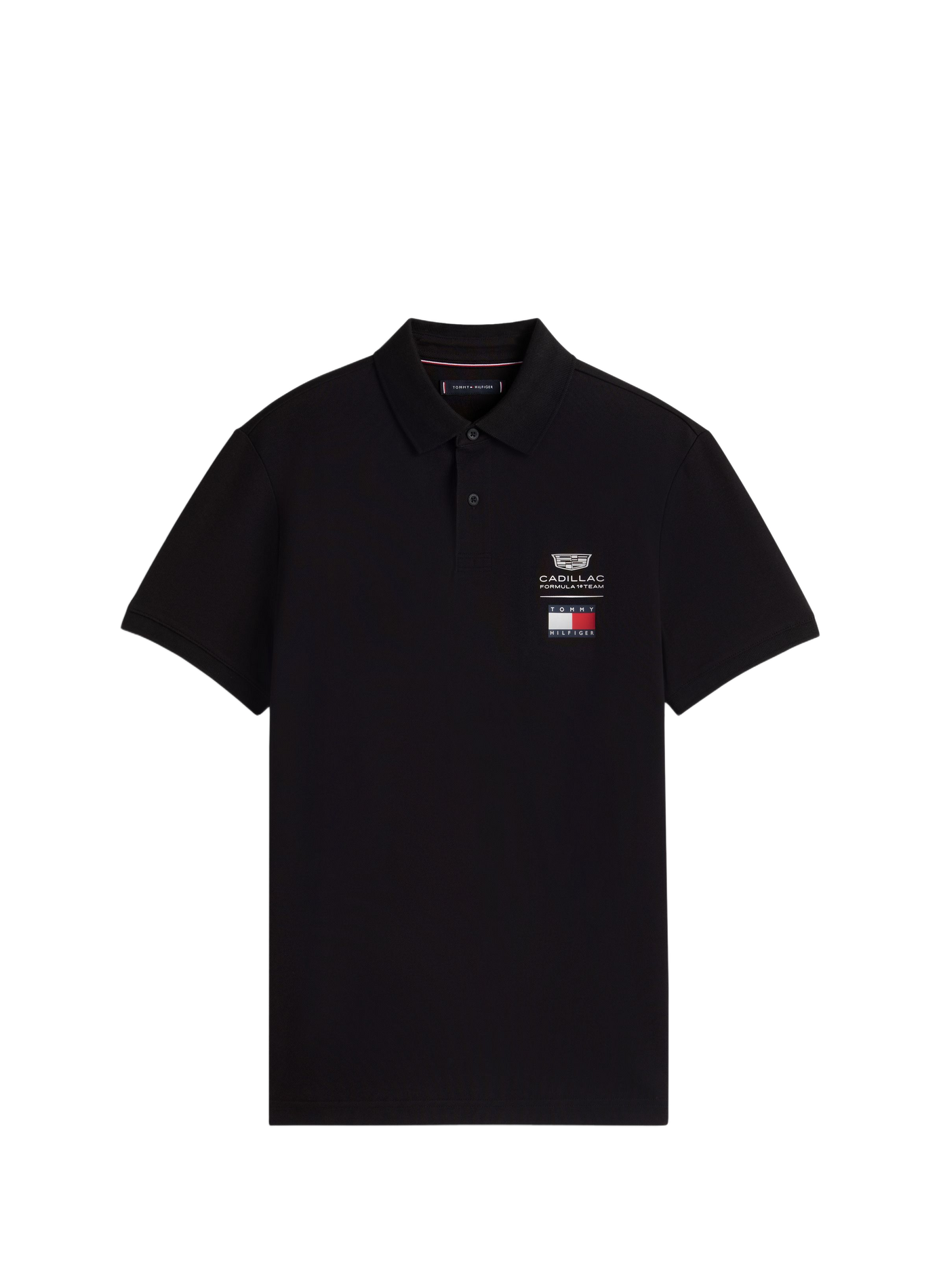 Gerade geschnittenes Polo-Shirt Cadillac Formula 1 Team mit Logo aus Baumwollmischung TOMMY HILFIGER Schwarz
