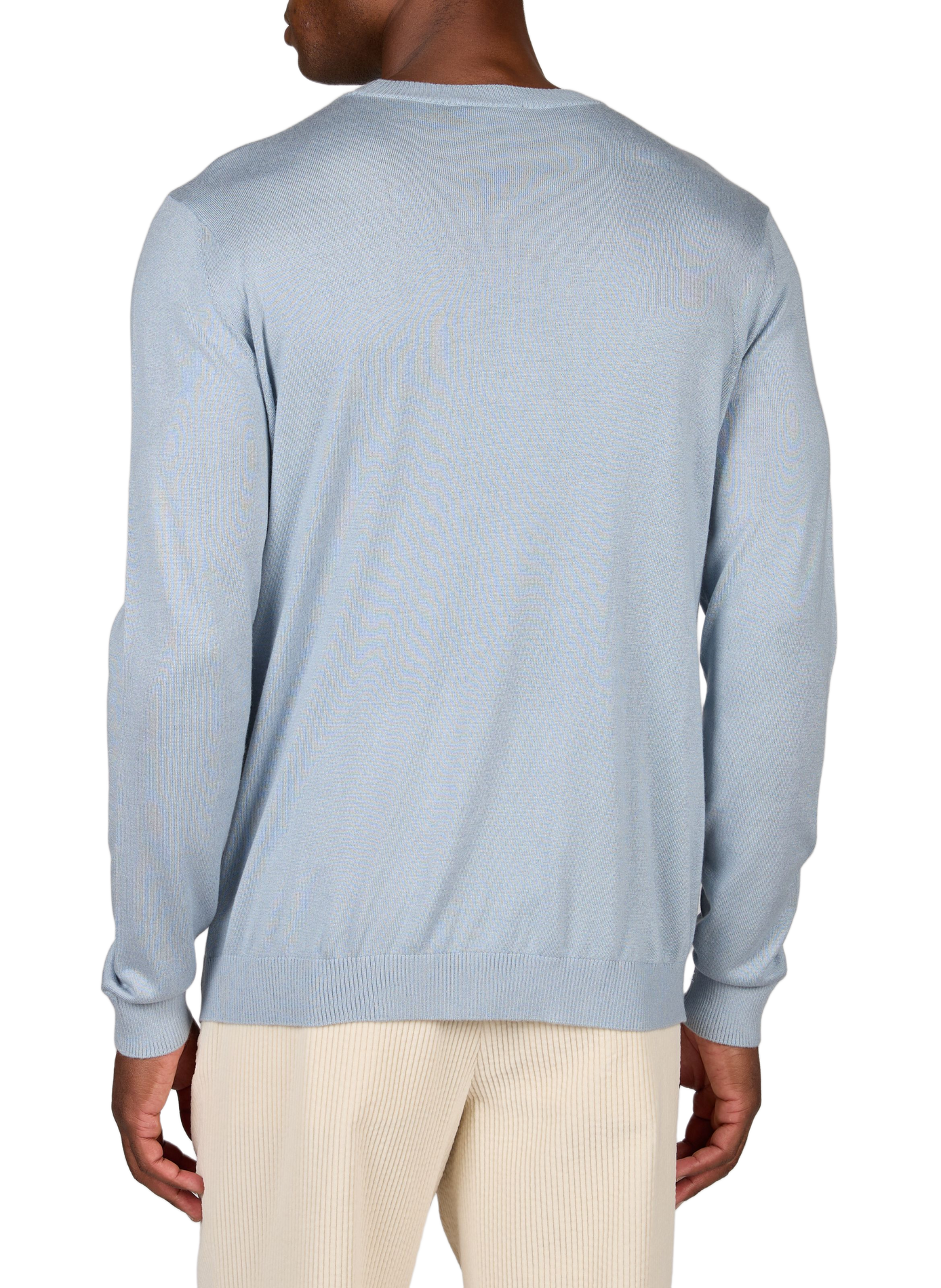 Gerader Pullover aus Seide und Kaschmir EMPORIO ARMANI Blau