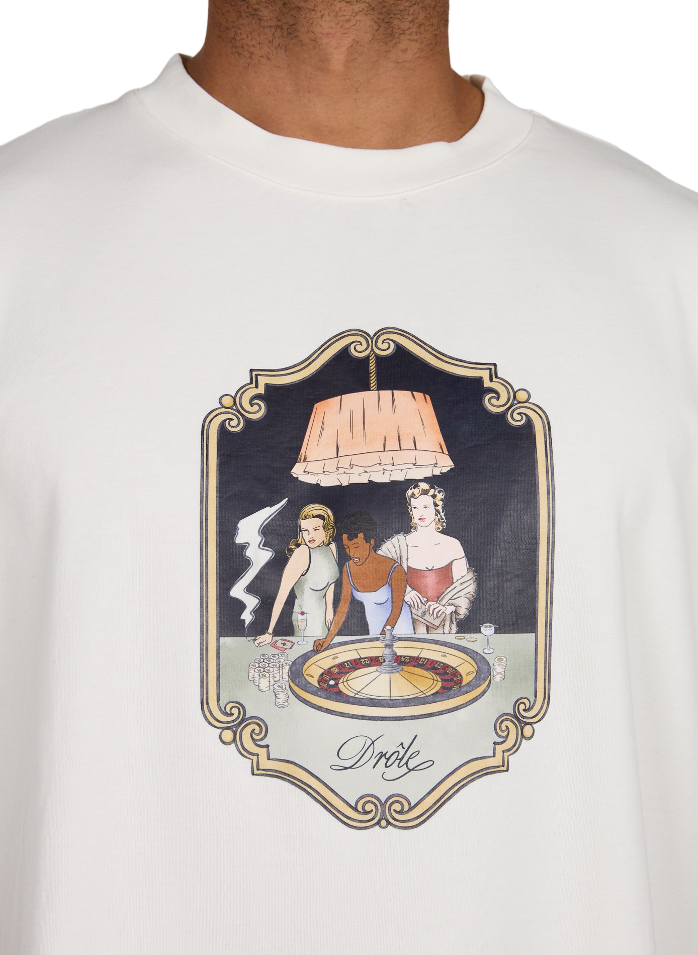T-shirt à motif en coton DROLE DE MONSIEUR Blanc