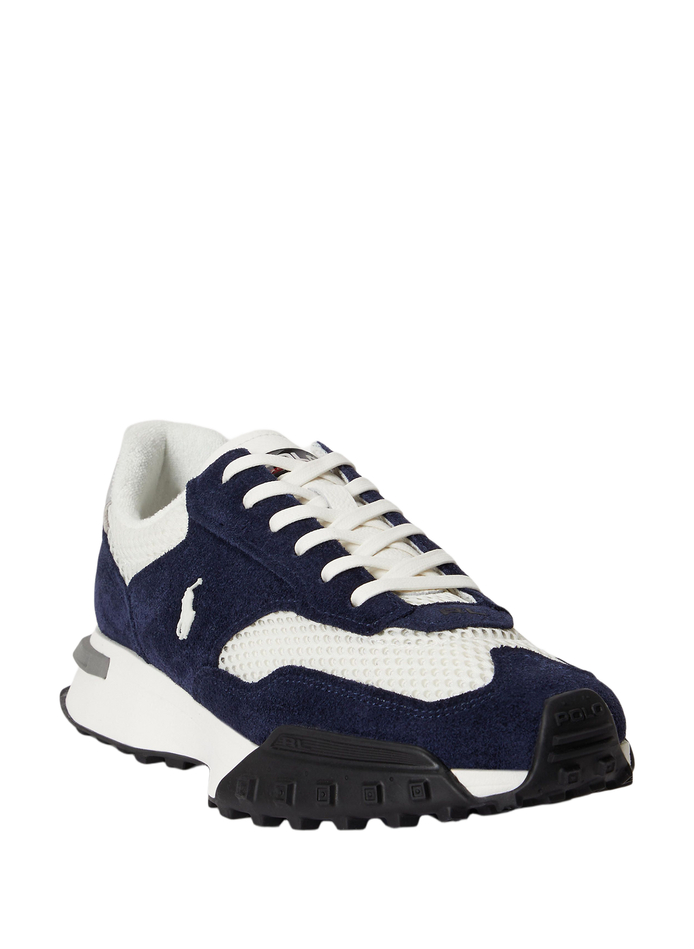 Baskets à lacets en cuir mélangé POLO RALPH LAUREN Bleu