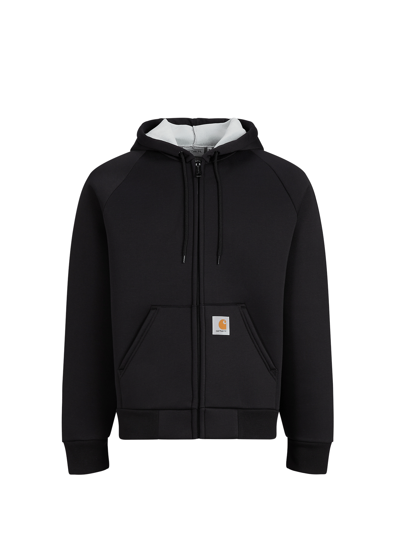 Plain straight-fit hooded sweatshirt CARHARTT WIP Black