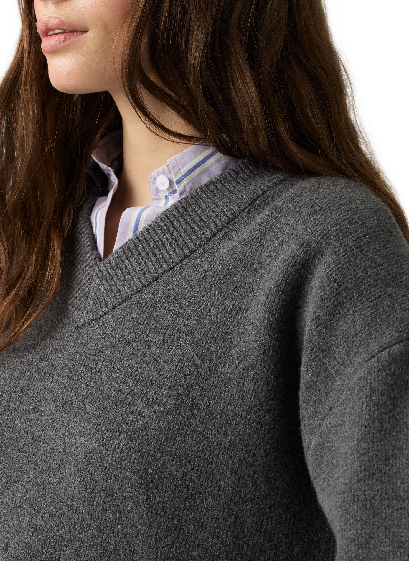 Straight V-neck sweater in a cotton blend LEVI'S Grey