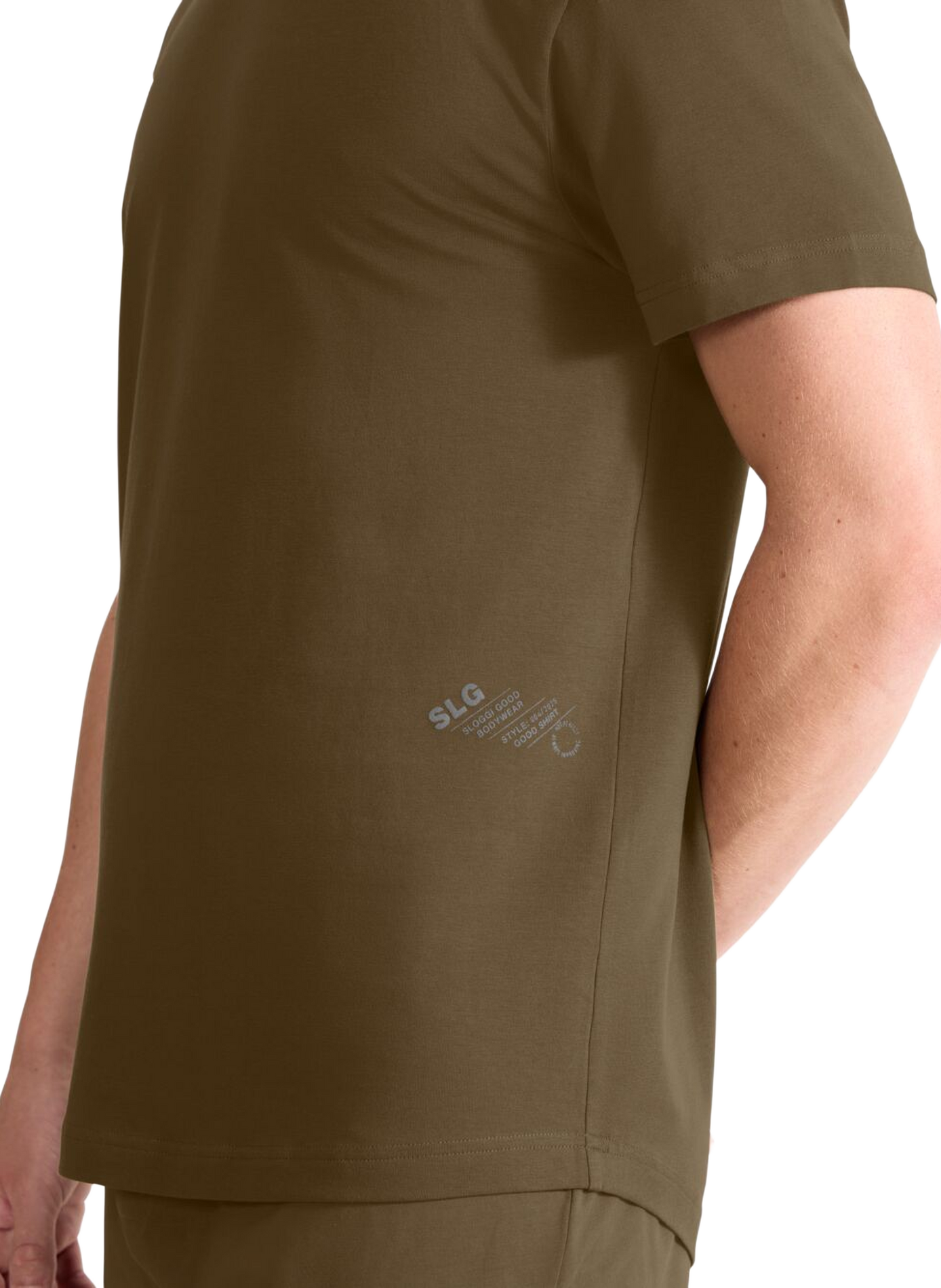 Rundhalsausschnitt T-Shirt aus Baumwollmischung SLOGGI Grun