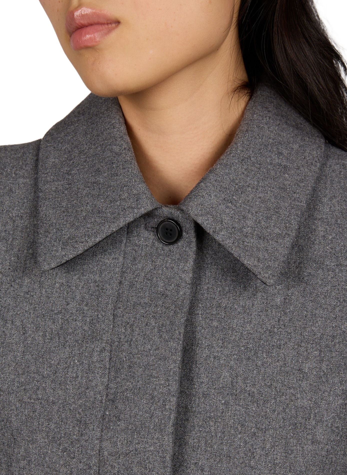 Short fitted blazer in a wool blend SOURCE UNKNOWN Grey