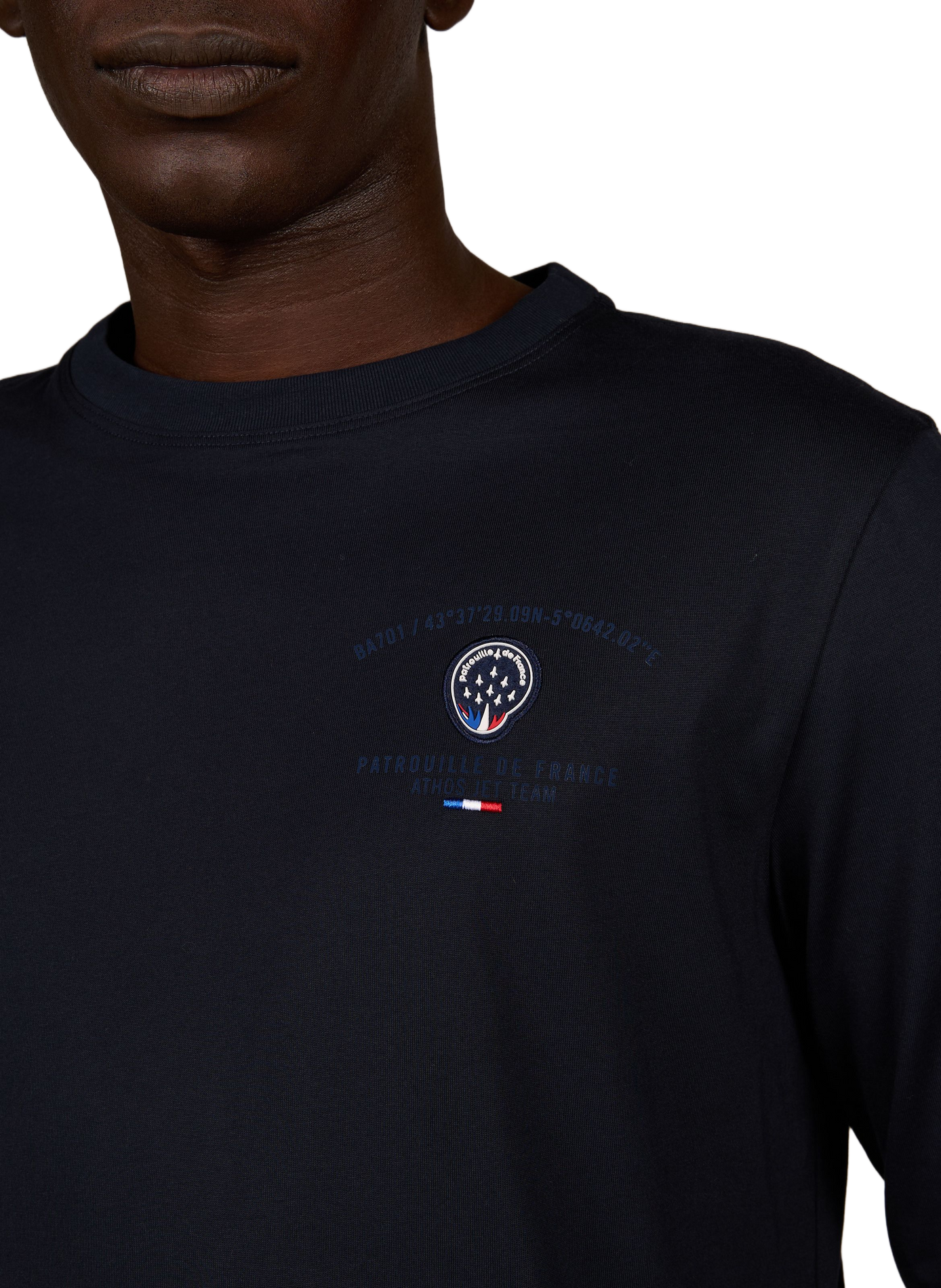 Cesar Olyh straight cotton T-shirt PATROUILLE DE FRANCE X REDSKINS Blue