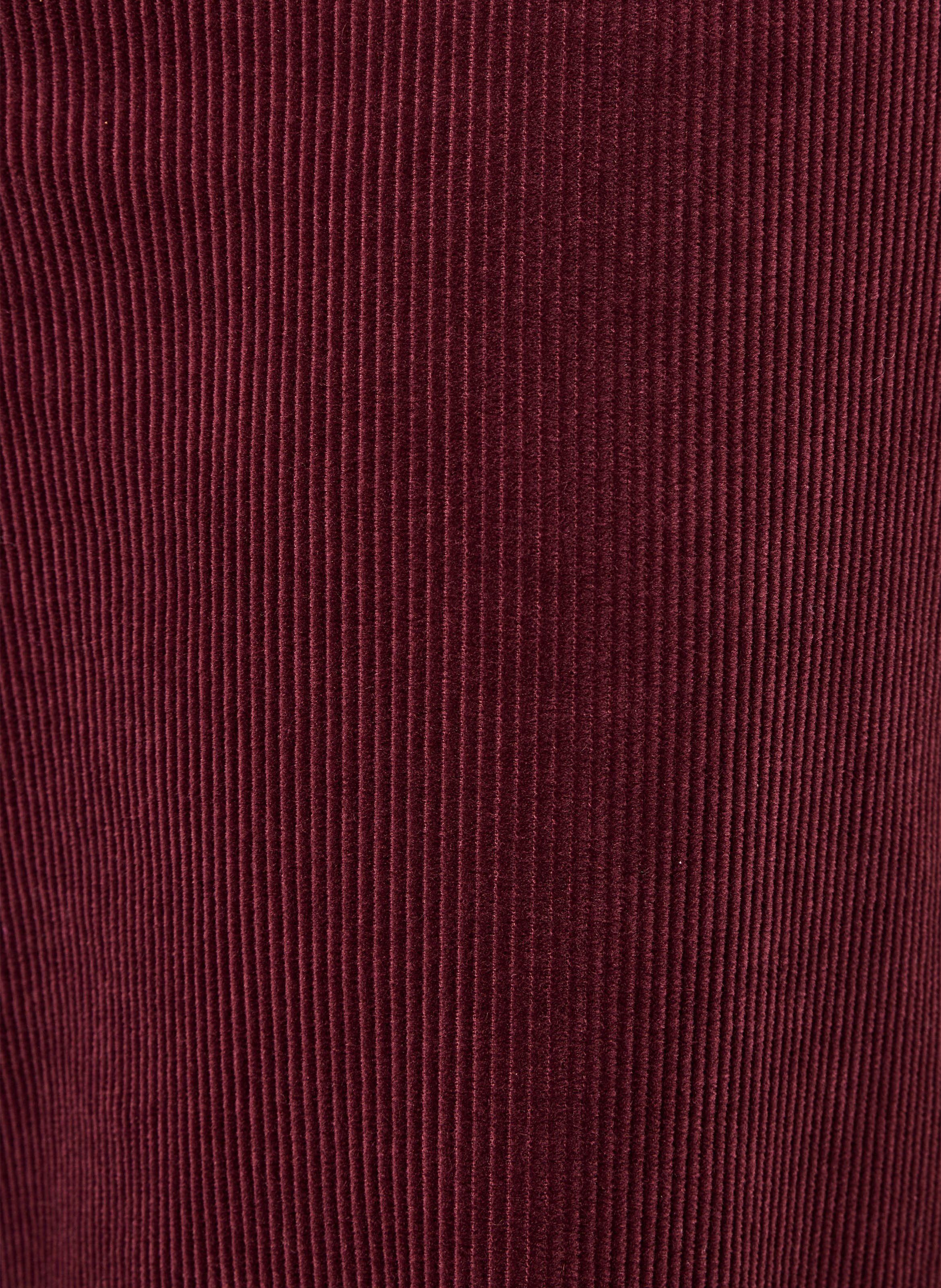 Wijde ribfluwelen broek van katoenmix LA FEE MARABOUTEE Rood
