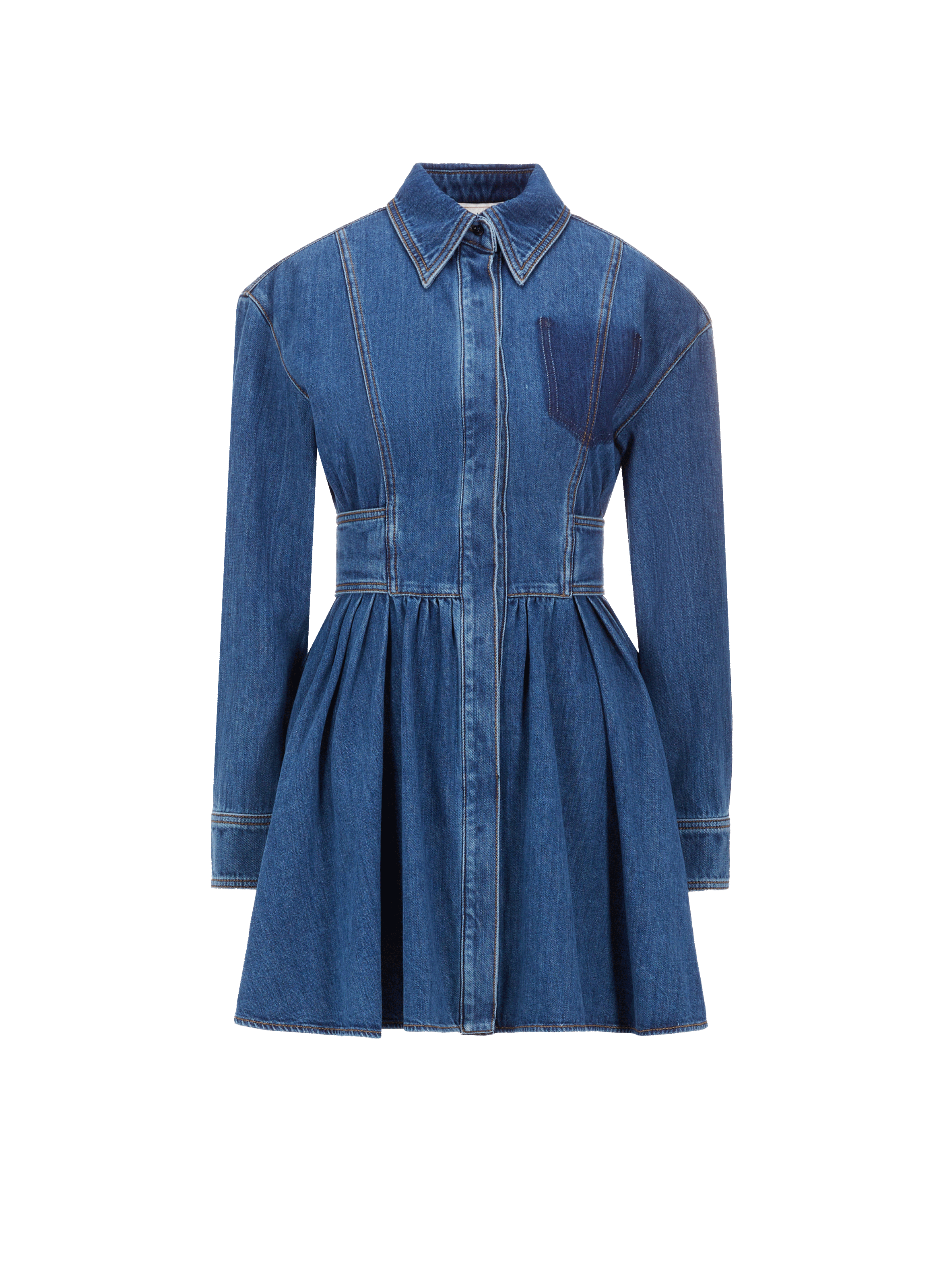 Mini robe chemise en denim