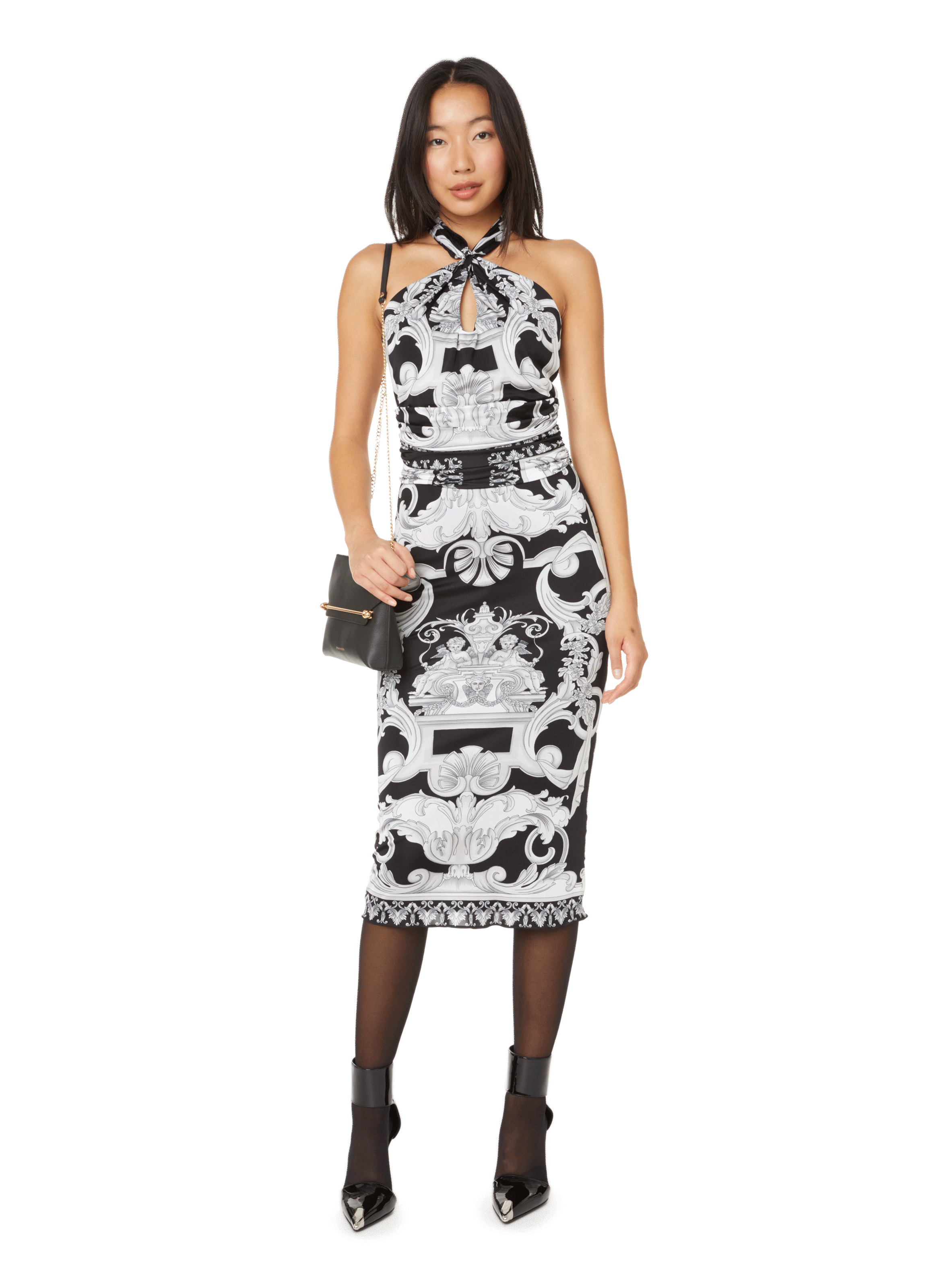 versace backless dress