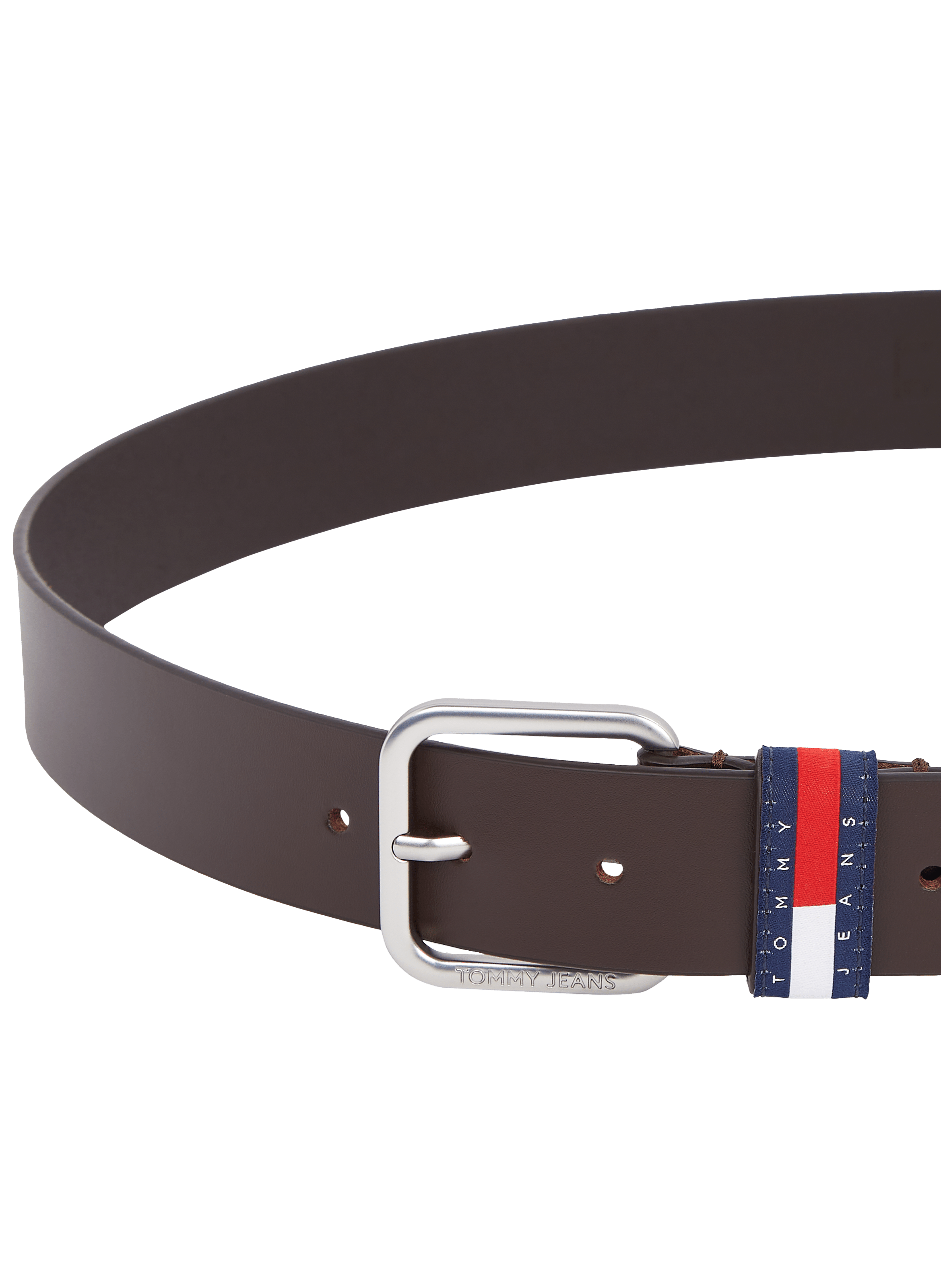 Ceinture en cuir à boucle carrée TOMMY HILFIGER Marron