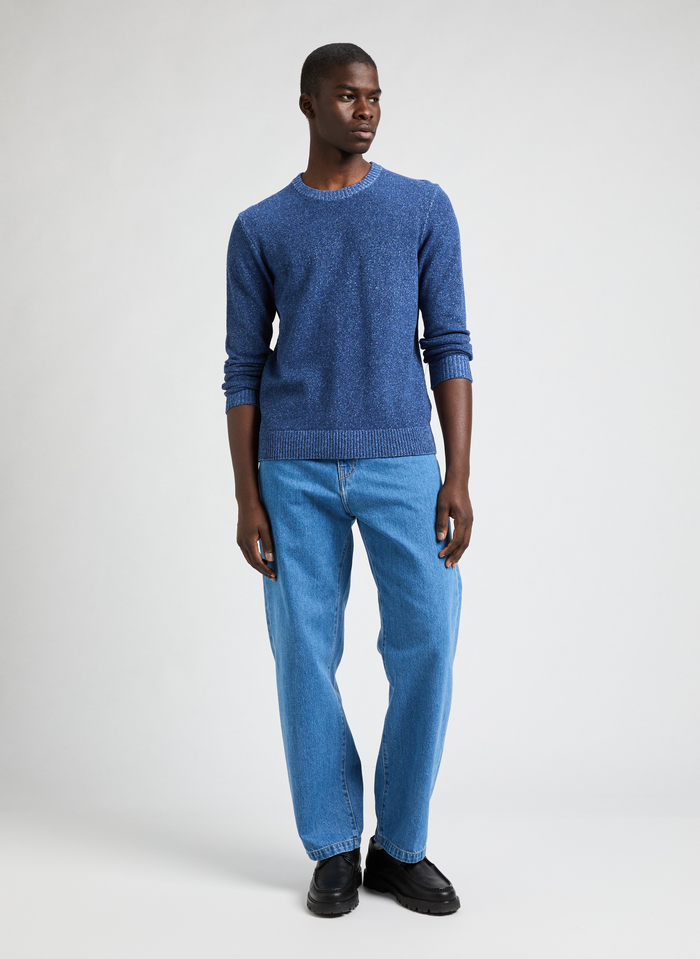 Pull en coton mélangé AU PRINTEMPS PARIS Bleu