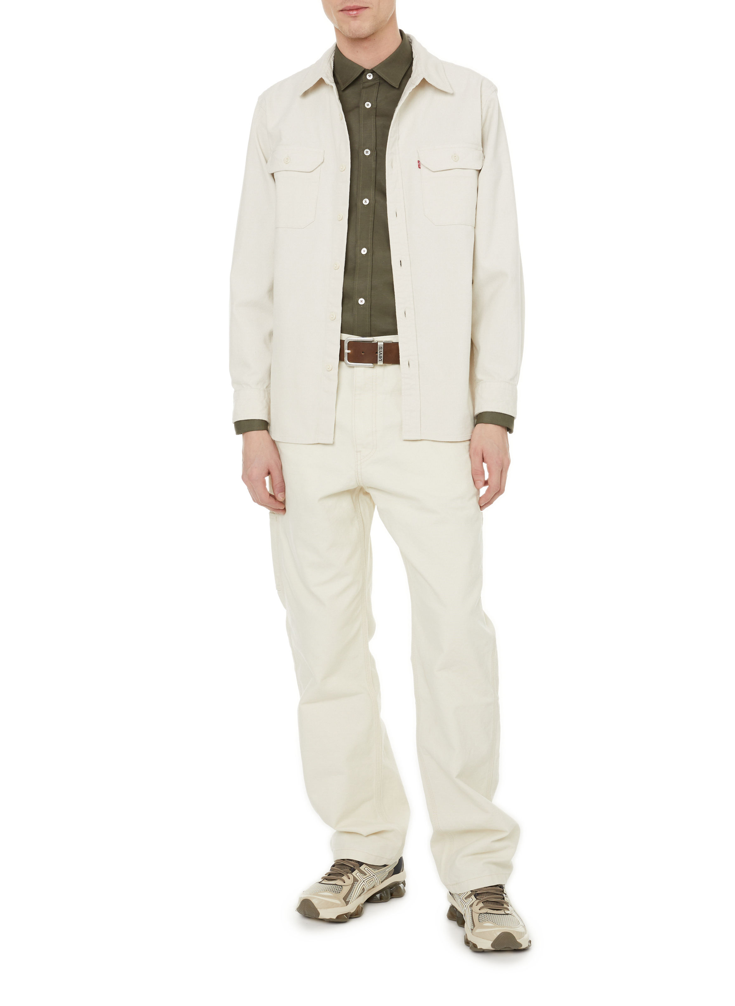 Bara linen and lyocell shirt EDITIONS 102 Khaki