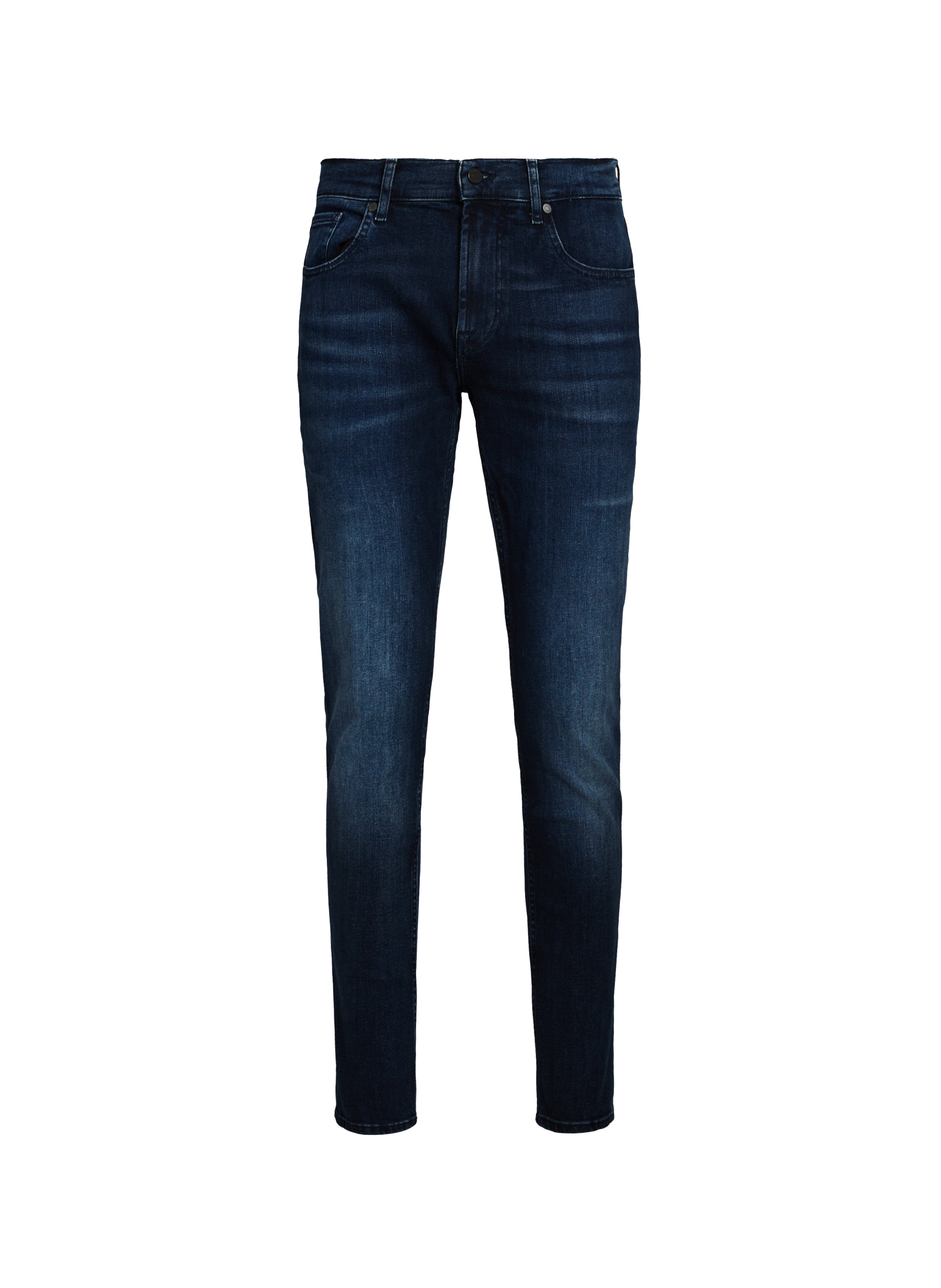 Cotton-blend slim-fit jeans 7 FOR ALL MANKIND Blue