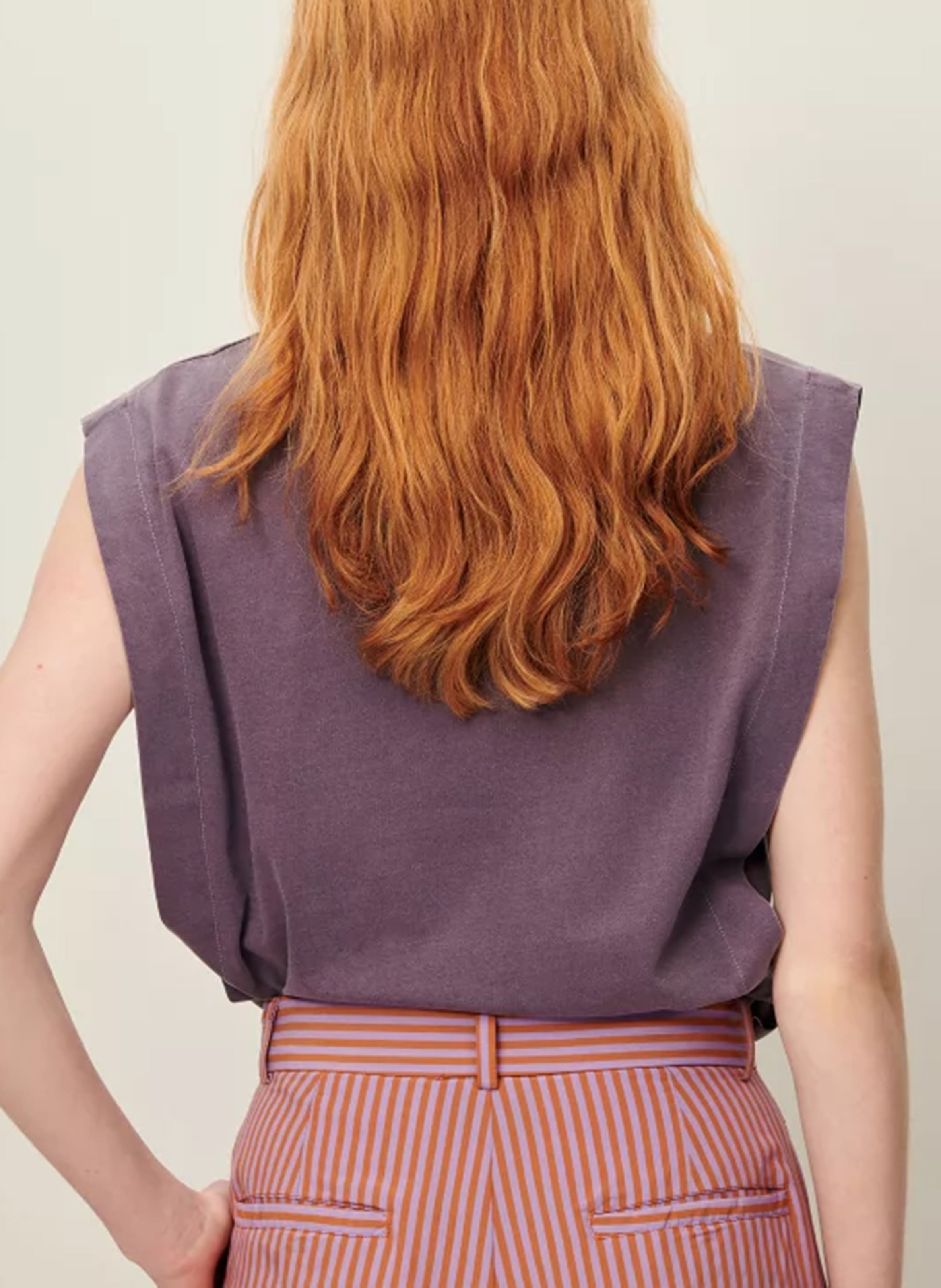 Tee-shirt col rond droit en coton bio orlando SESSUN Beige