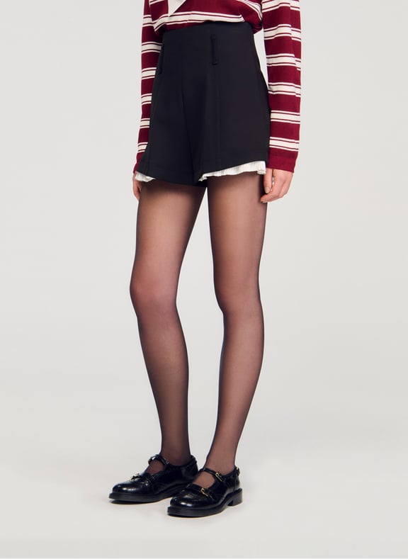 Short droit Noir by SANDRO SANDRO Short droit Noir