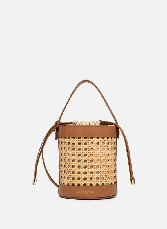 Small bucket bag - Cannage Rotin Brown by LANCASTER LANCASTER Small bucket bag - Cannage Rotin Brown