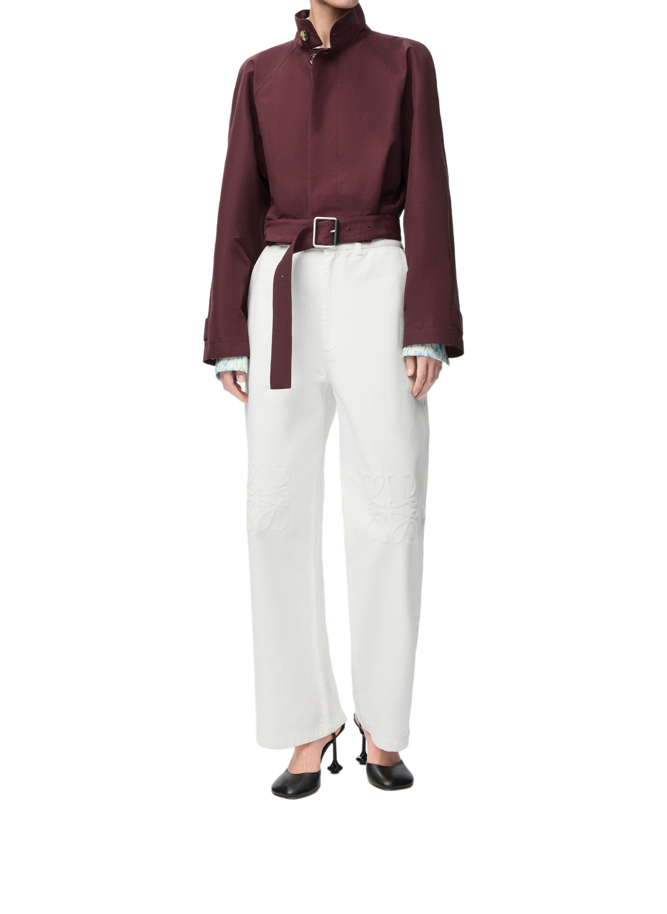 Flowing straight-leg trousers LOEWE White