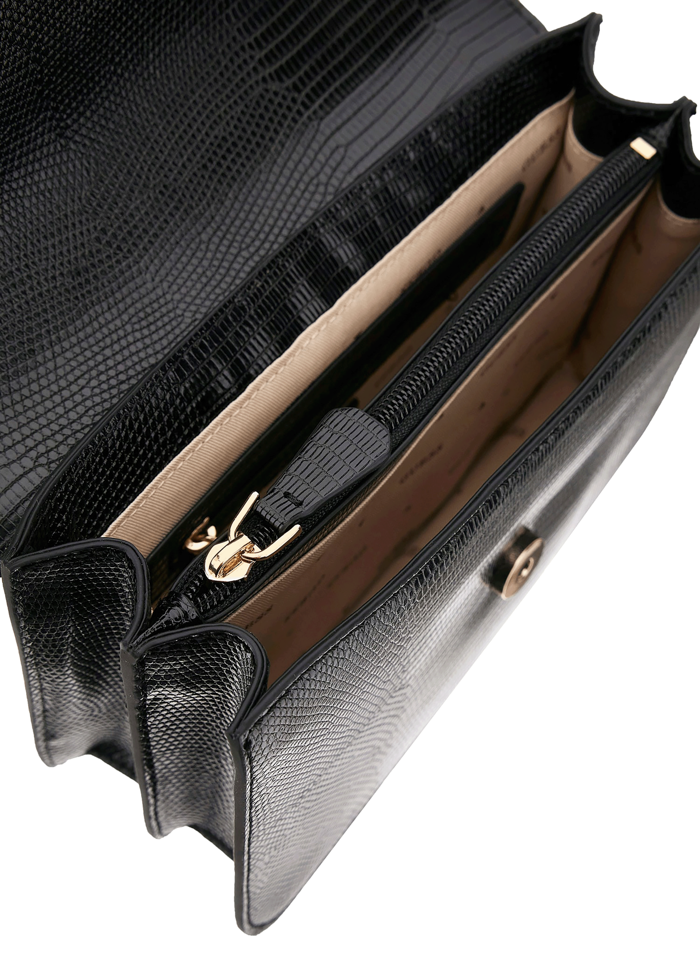 Textured shoulder bag GUESS Black