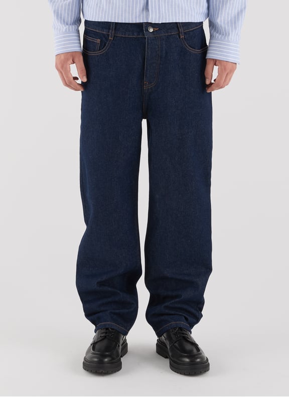 Straight-fit cotton jeans Blue by SAISON 1865 SAISON 1865 Straight-fit cotton jeans Blue