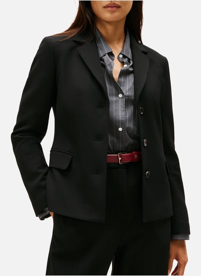 Fitted blazer with embroidered crest TOMMY HILFIGER Fitted blazer with embroidered crest TOMMY HILFIGER