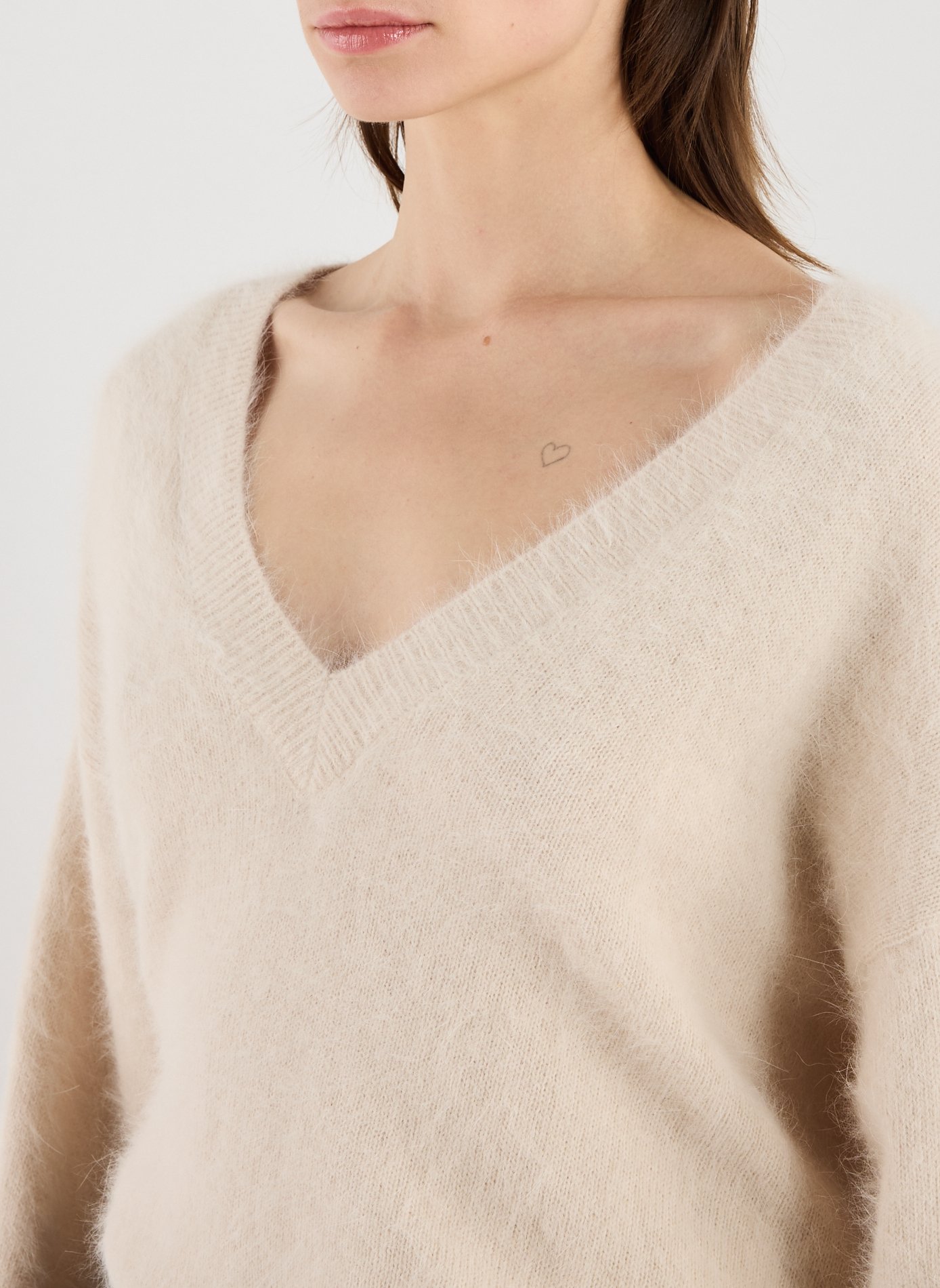 Pull duveteux BELLEROSE Beige