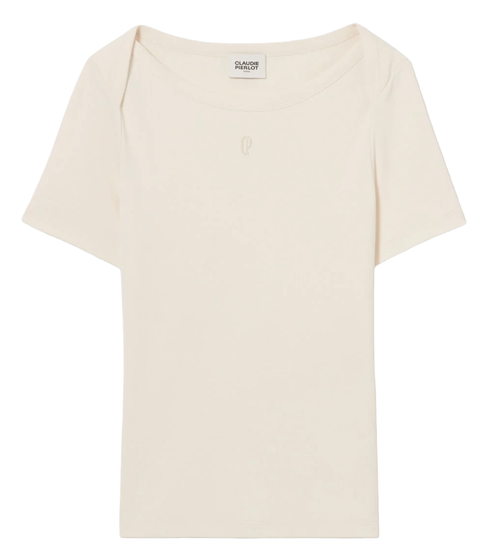 Tee-shirt moulant col bateau tamea CLAUDIE PIERLOT Beige