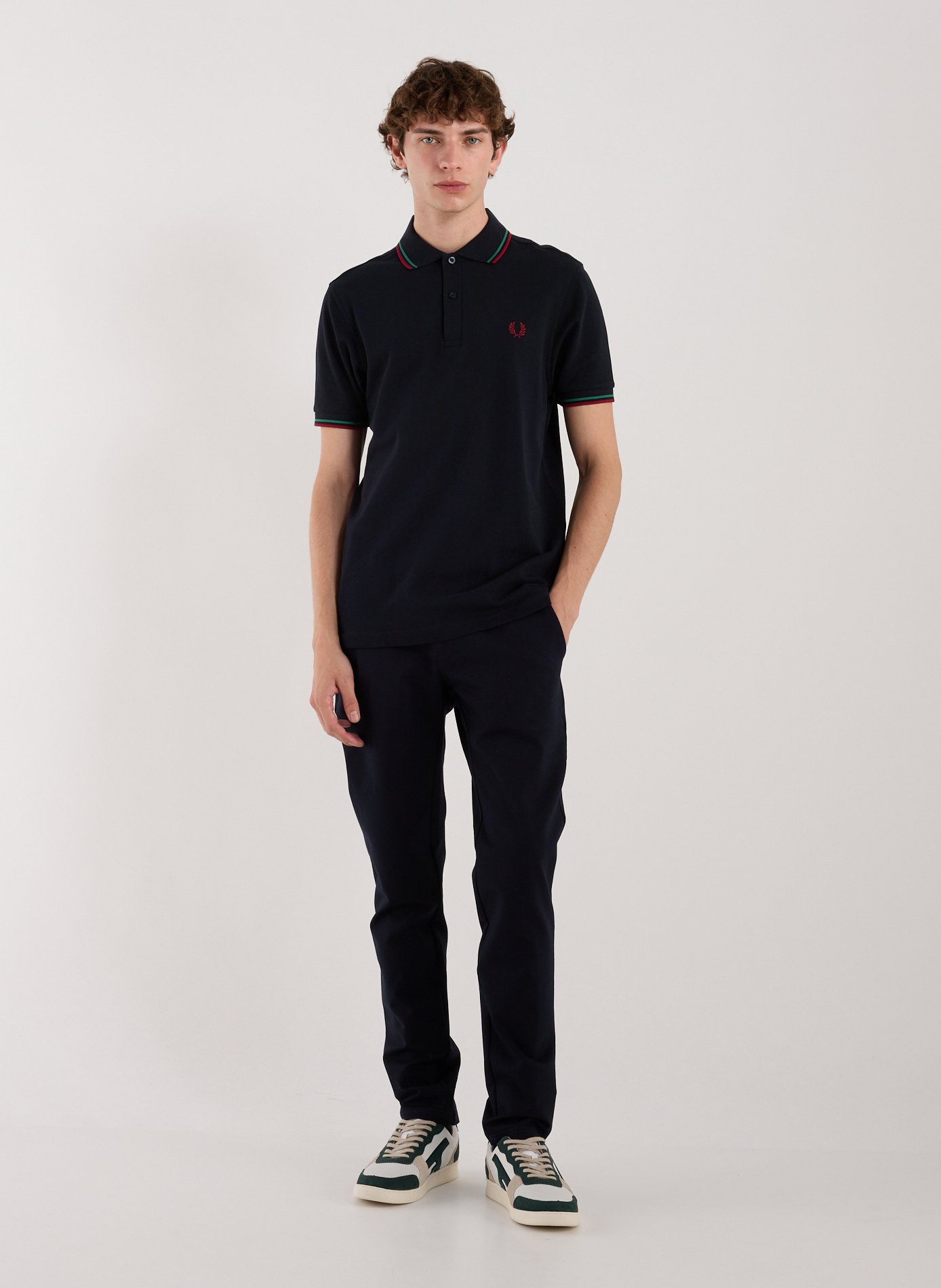 Polo en coton piqué FRED PERRY Bleu