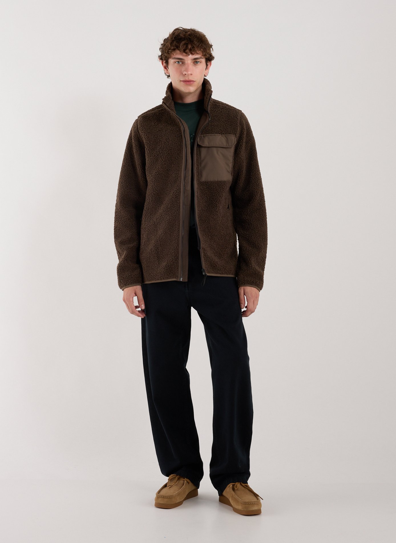 Zip-up fleece jacket DIDRIKSONS Brown