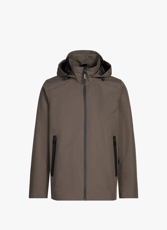 Parka unie à capuche amovible | Kaki by ECOALF Parka unie à capuche amovible Kaki