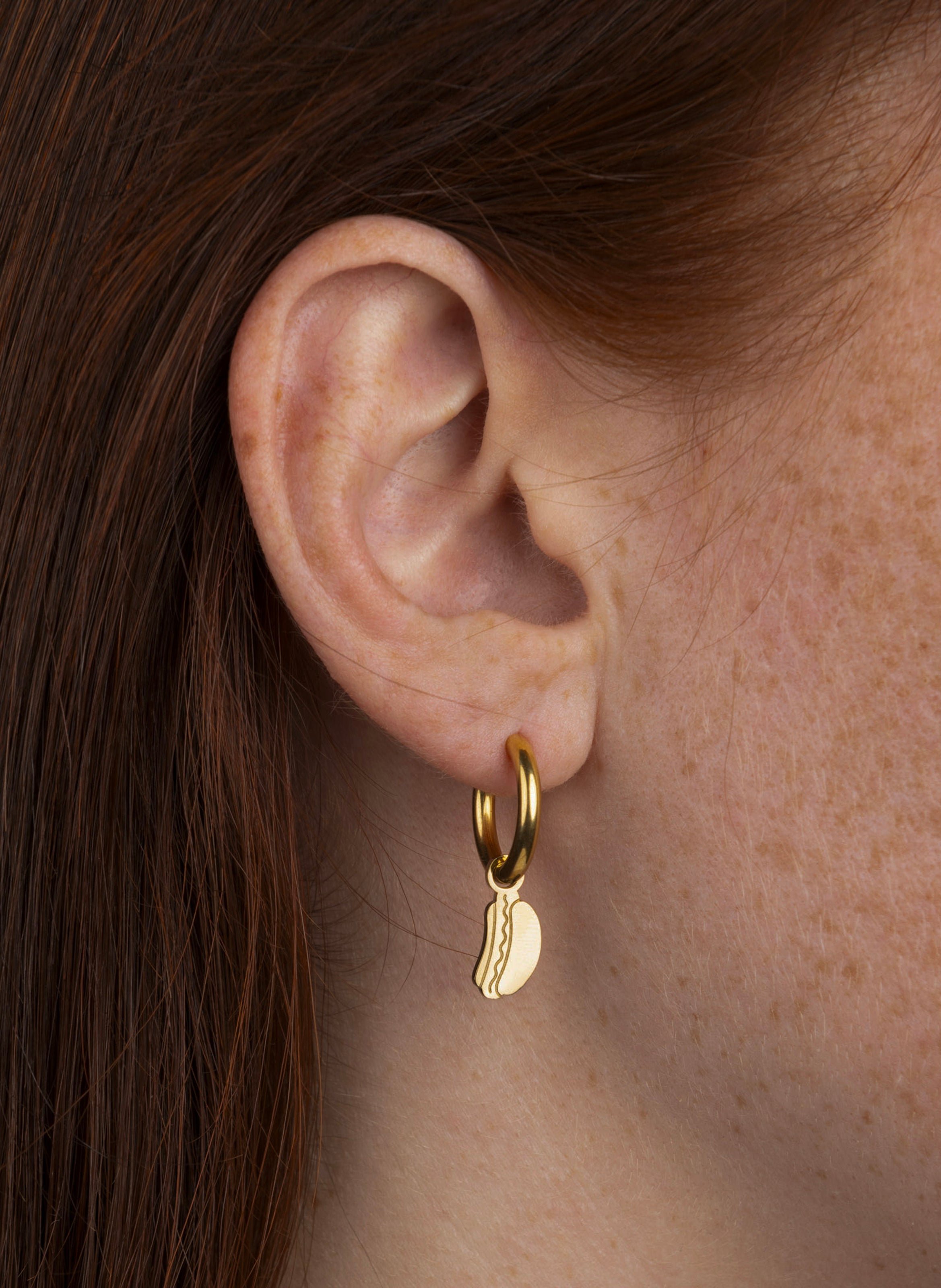 Boucles d'oreilles en acier inoxydable KURAGE GINZA Doré