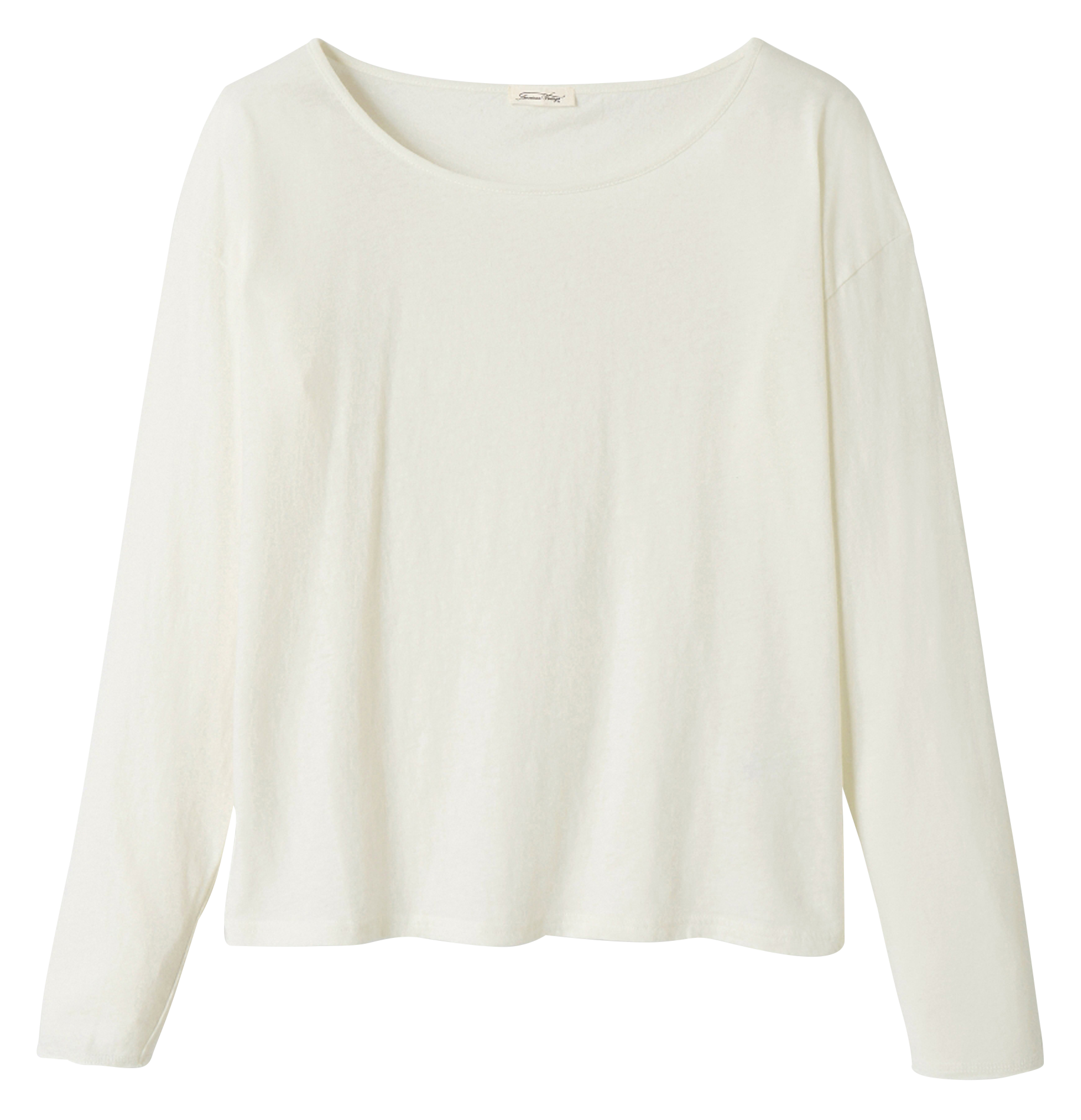 Tee-shirt ample à col bateau en coton aksun AMERICAN VINTAGE Blanc
