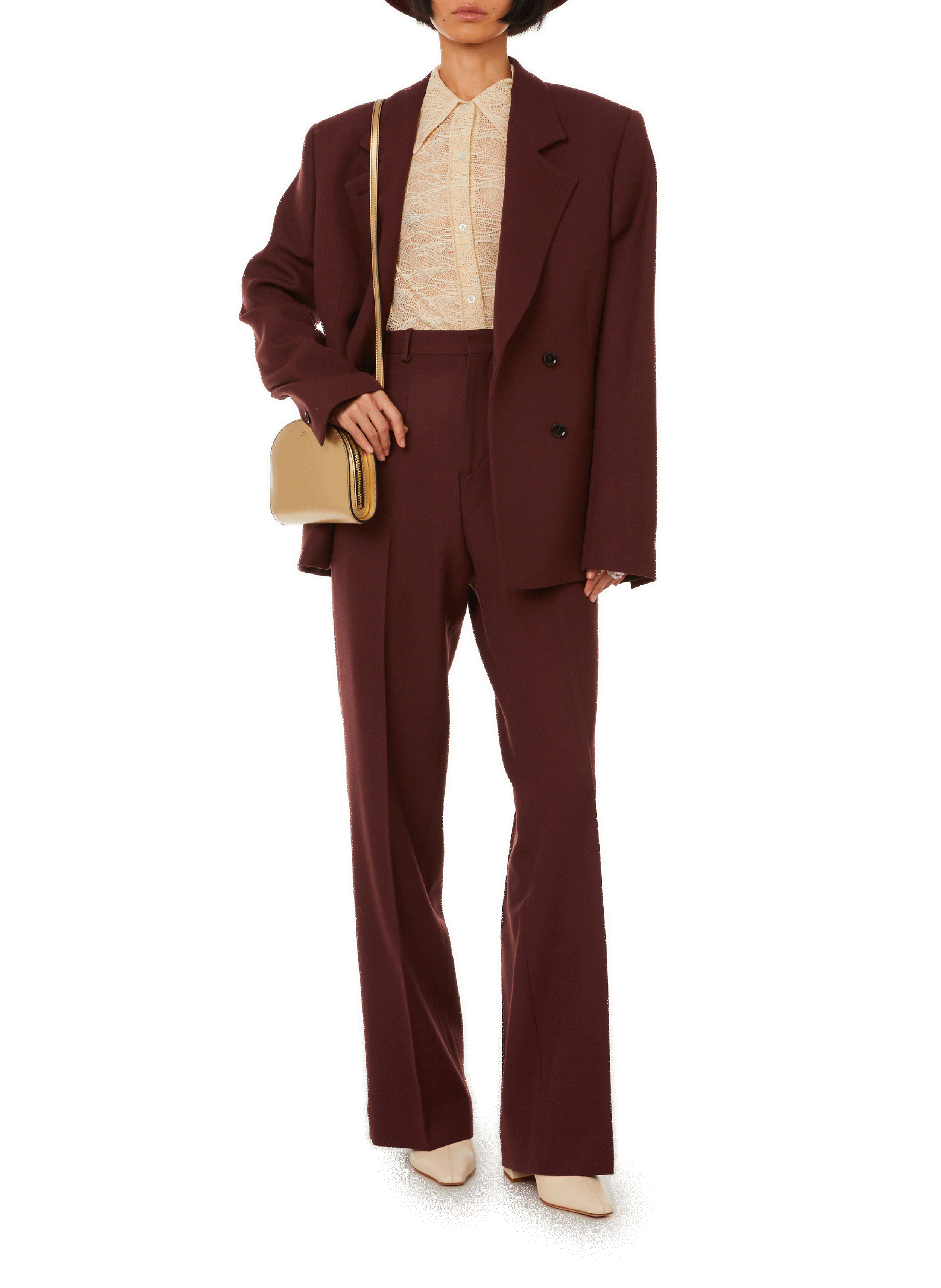 Wool trousers BITE STUDIOS Red