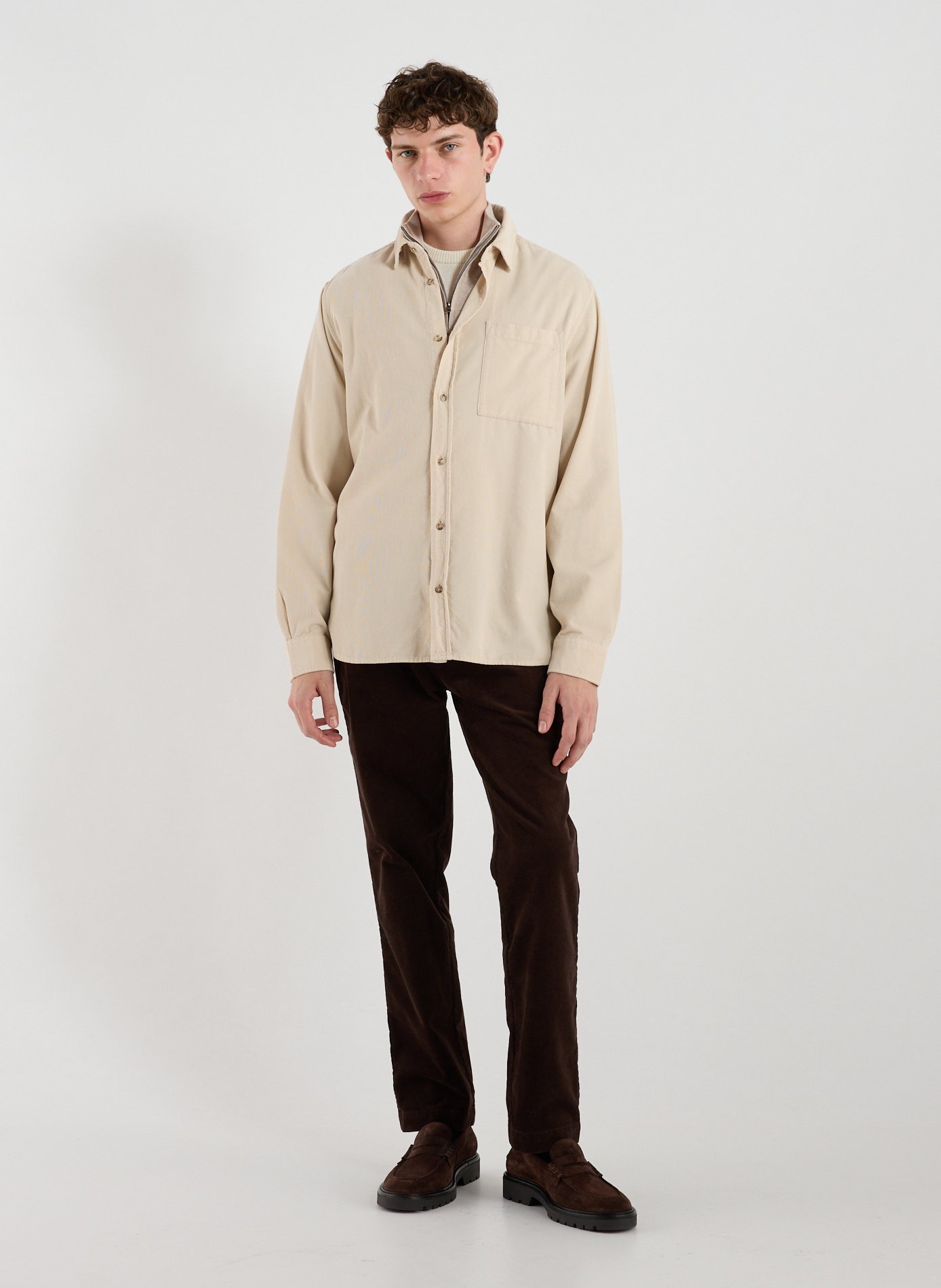 Chemise en velours côtelé  WOOLRICH Beige
