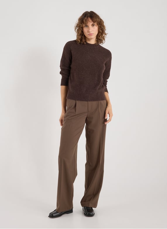 Pull duveteux en laine mélangée Rose Samsoe samsoe - Femme Pull duveteux en laine mélangée Rose Samsoe samsoe - Femme