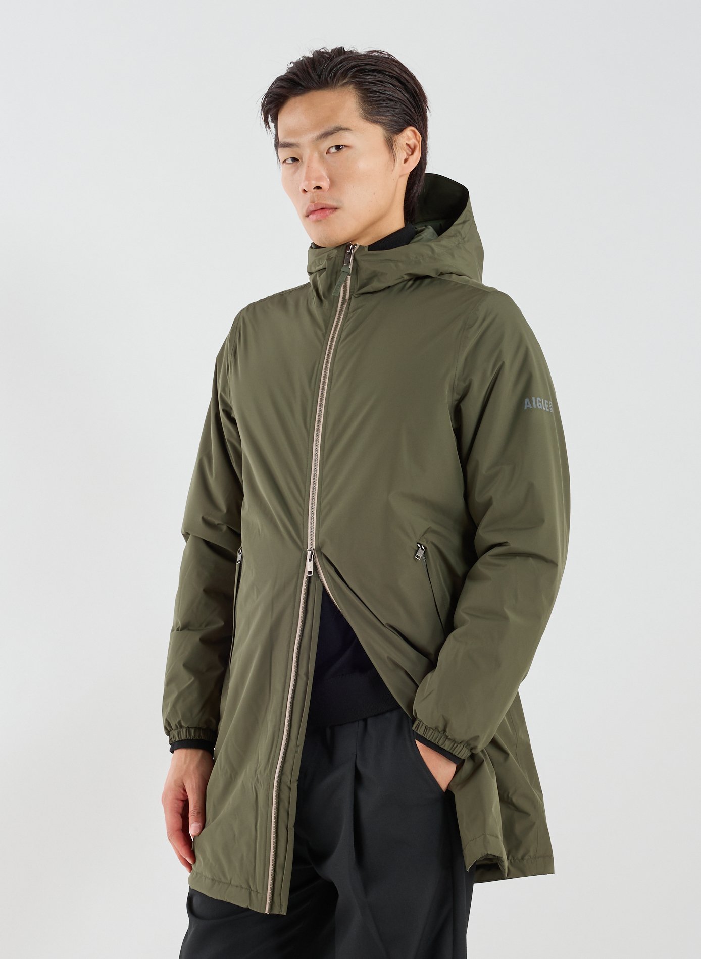 Parka Rainpack à capuche AIGLE Kaki