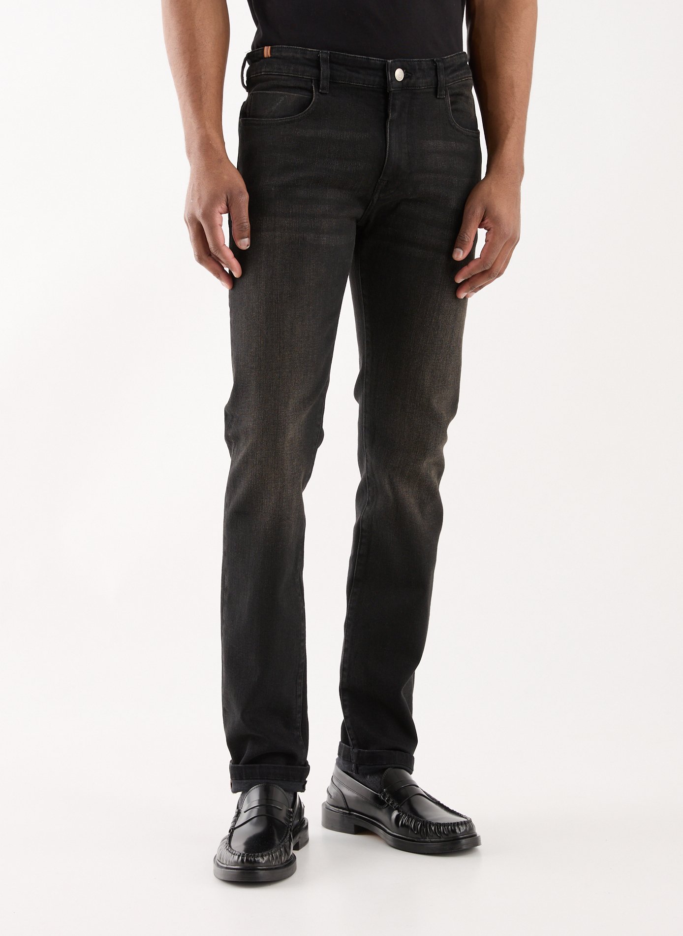 Cotton-blend slim-fit jeans NOTIFY Black