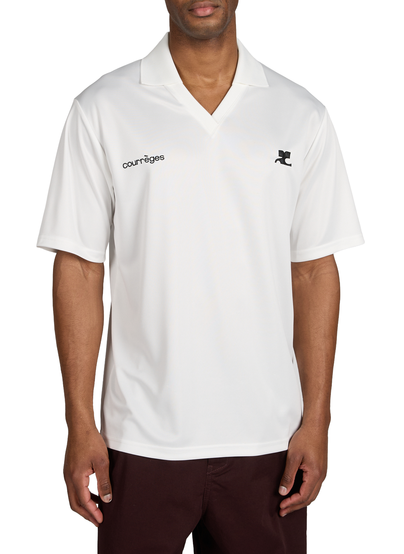 Polo à logo COURRÈGES Blanc
