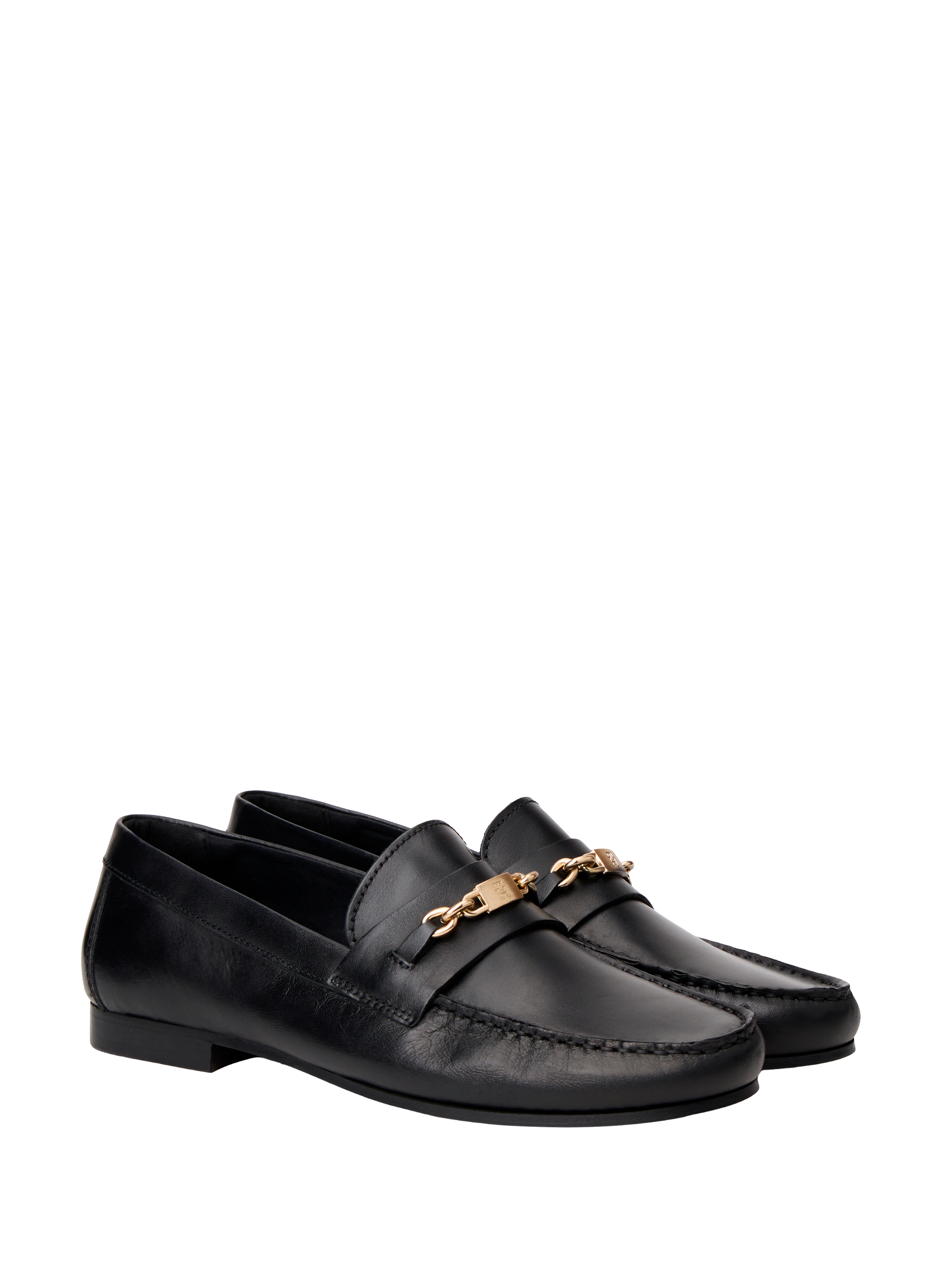 Mocassins à mors en cuir lisse TOMMY HILFIGER Noir