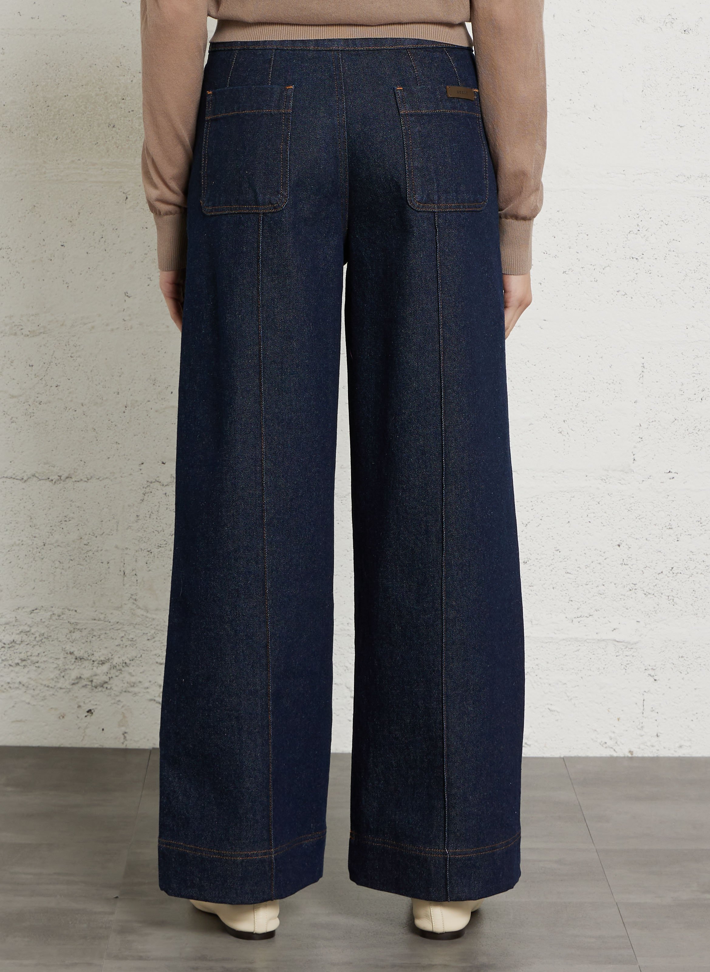 Jean droit en coton bio Harry SOEUR Bleu