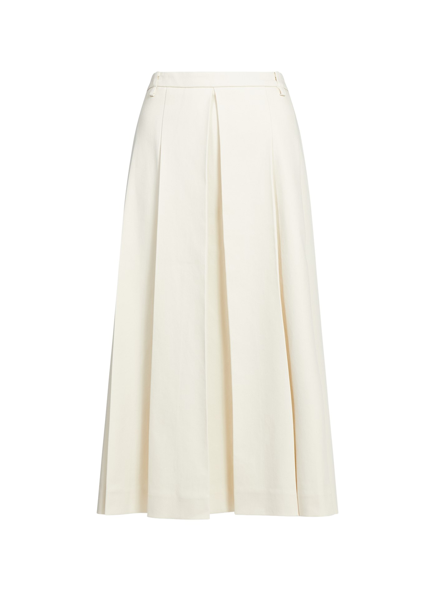 Jupe midi plissée en coton mélangé LE 17 SEPTEMBRE Beige