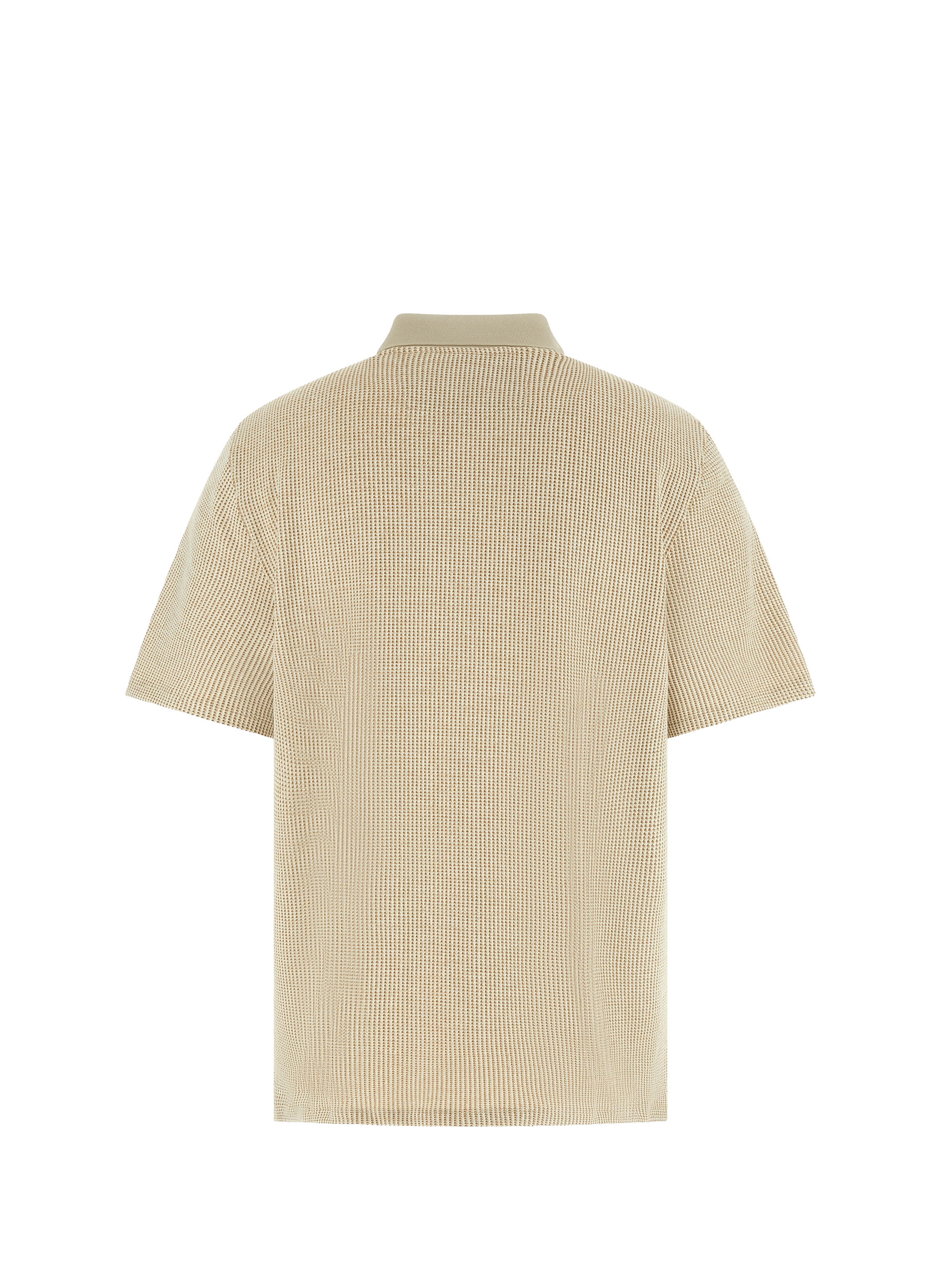 Polo droit à manches courtes en maille GUESS Marron