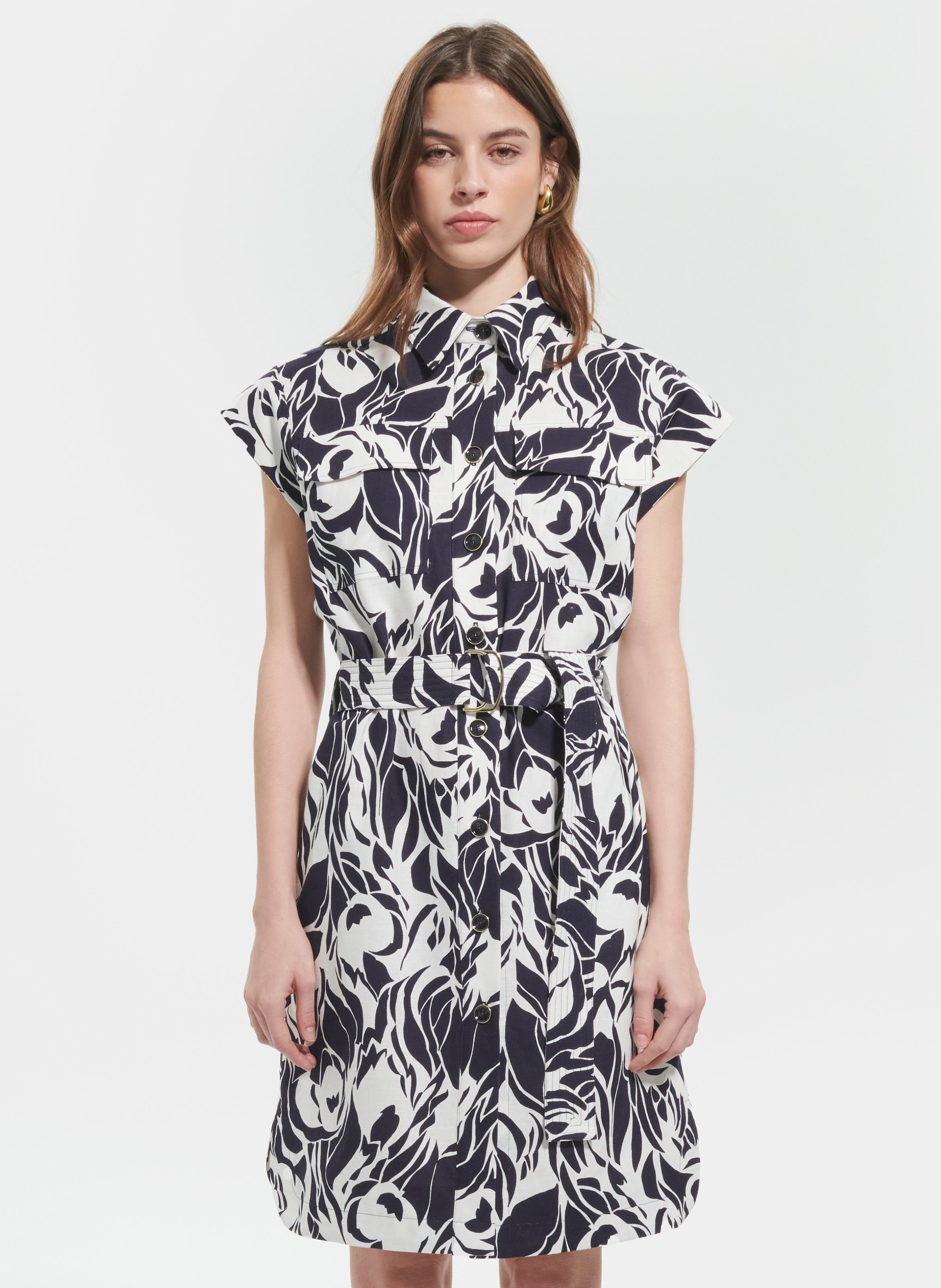 Robe courte chemise - rosen ZAPA Blanc