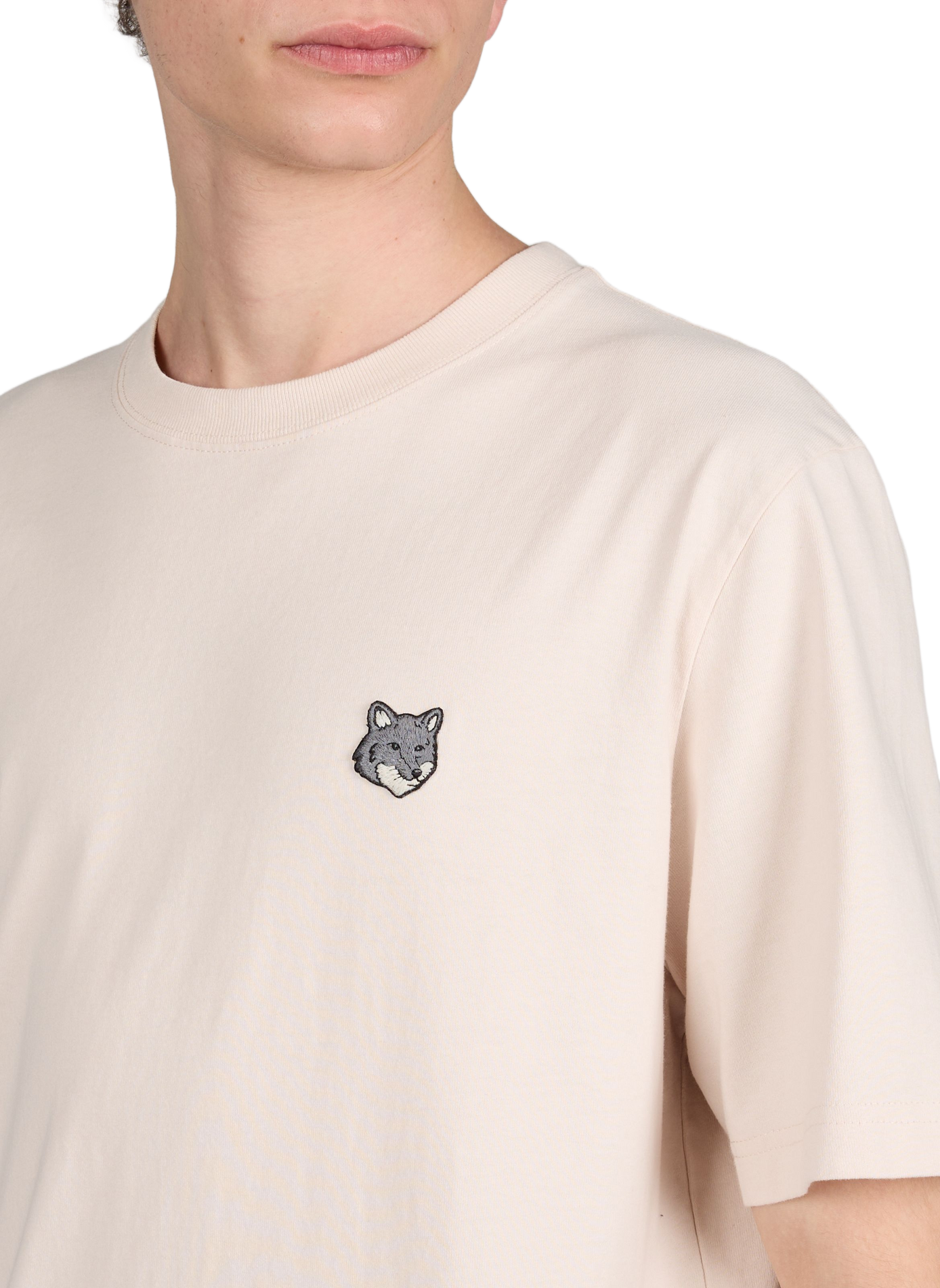 T-shirt en coton Fox Comfort MAISON KITSUNÉ Rose