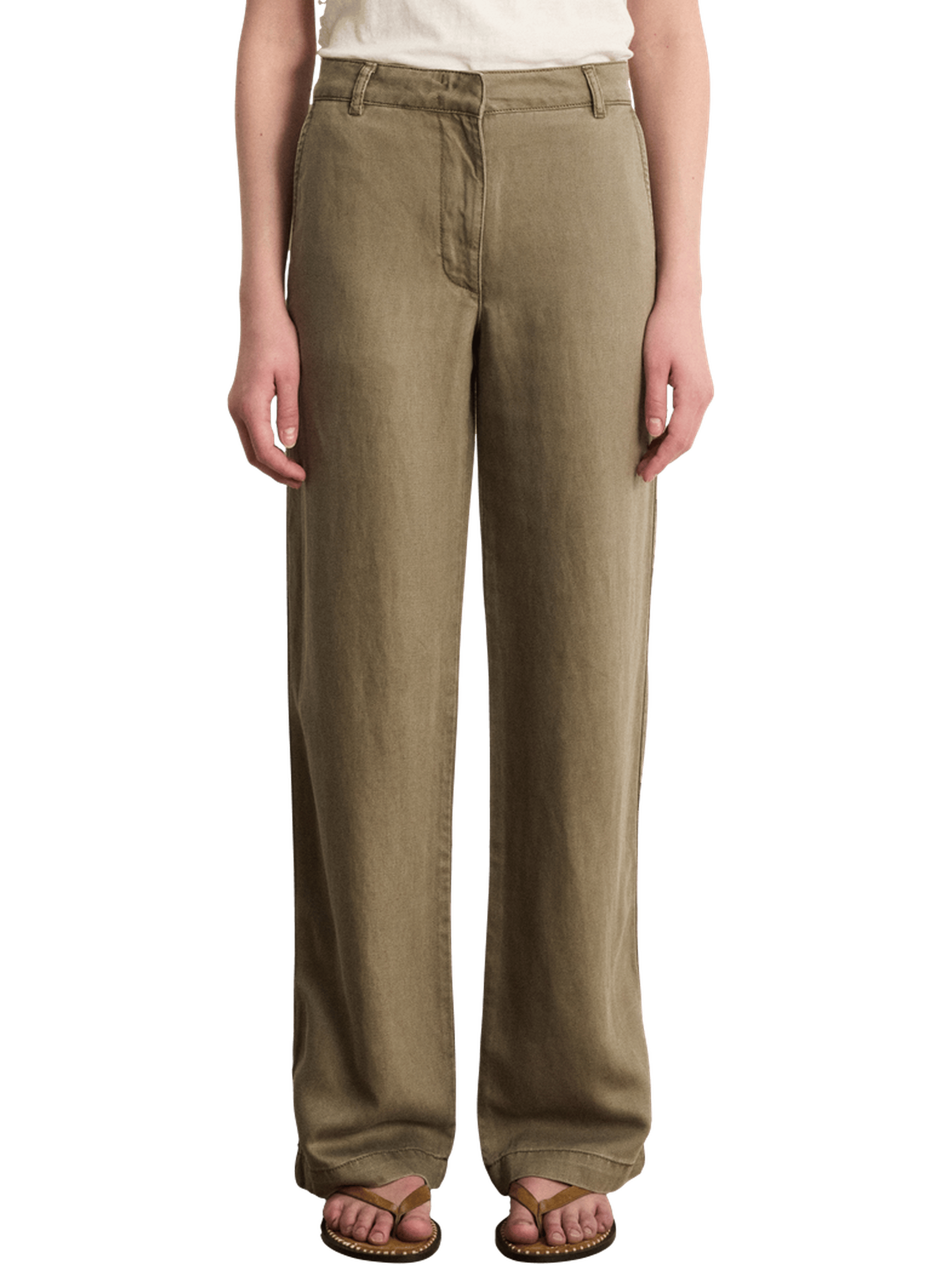 Pantalon fluide en lyocell et lin - bryana PABLO Vert