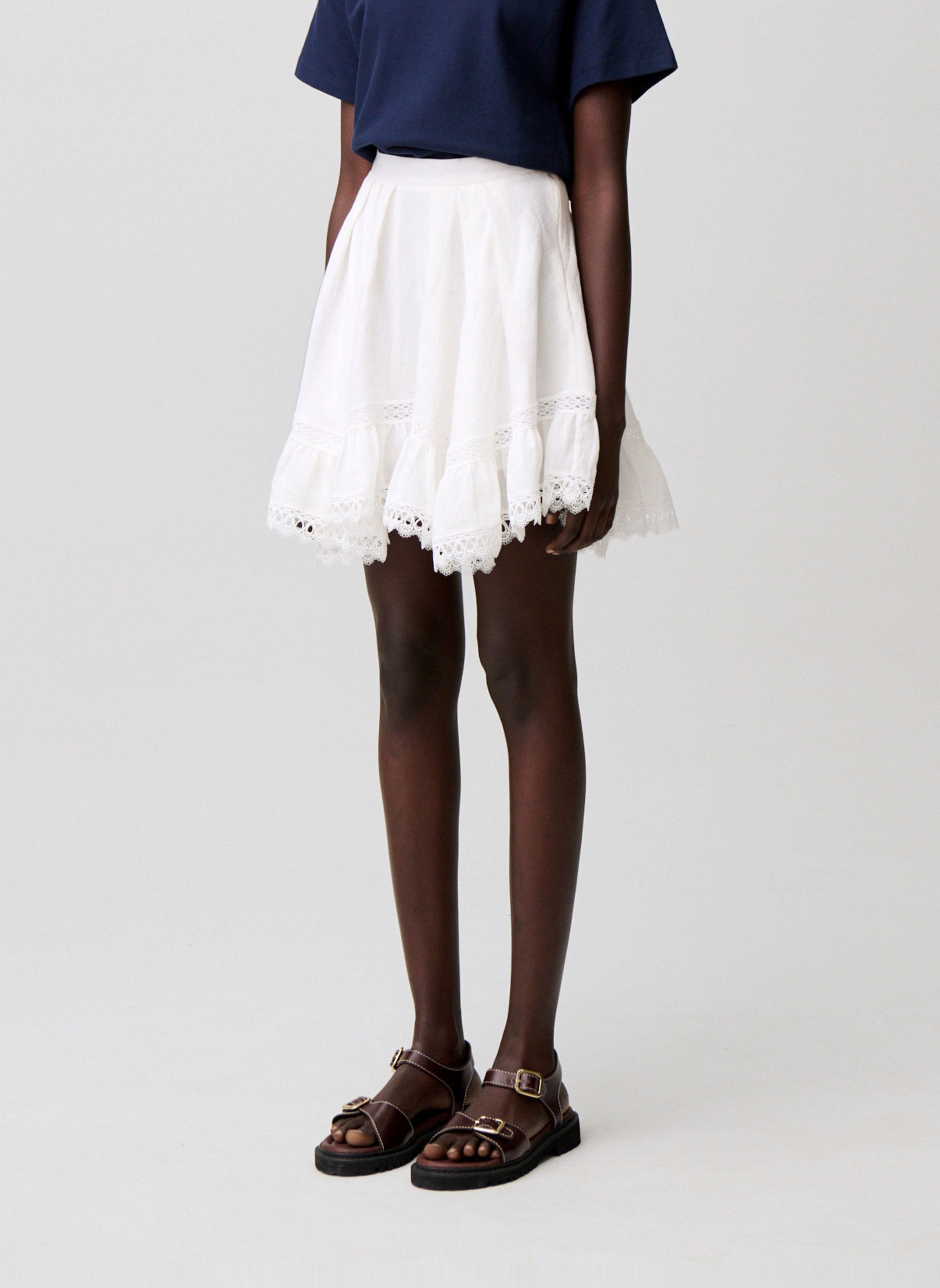 Jupe courte CLAUDIE PIERLOT Beige